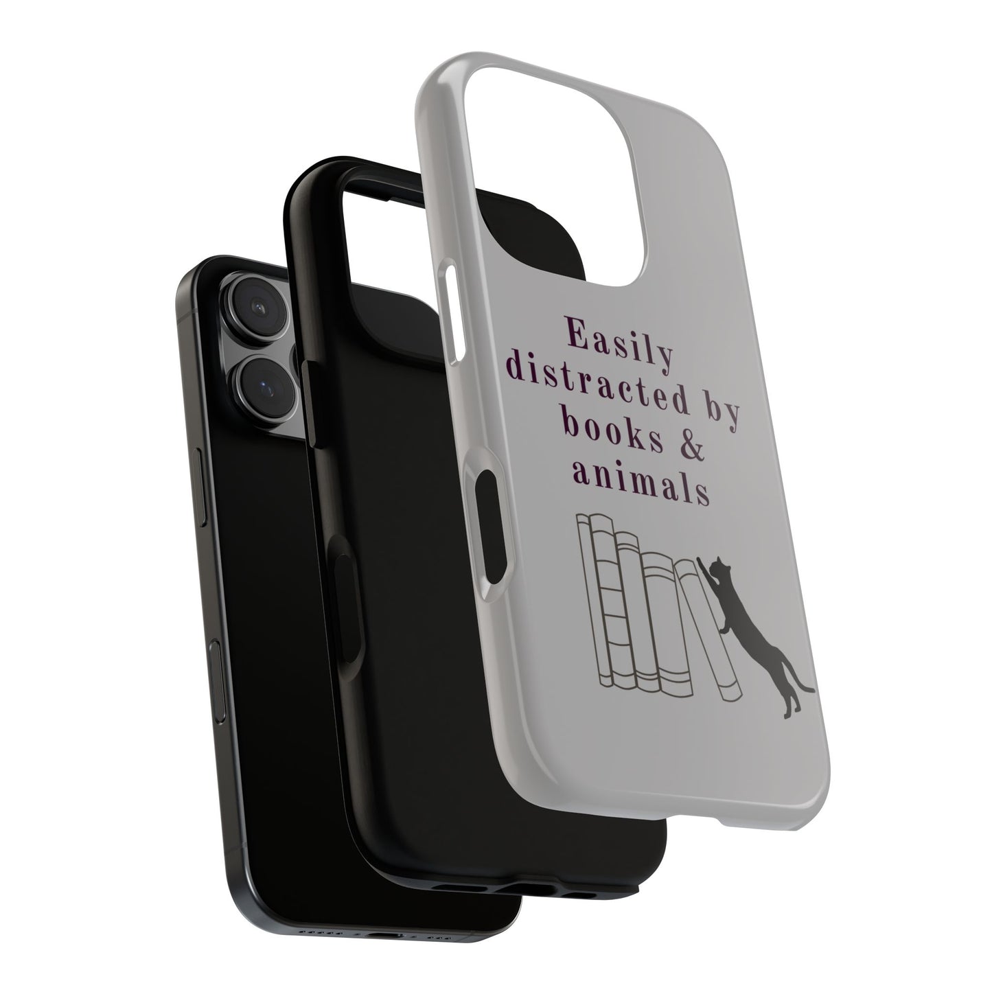 Easily Distracted by Books & Cats Phone Case