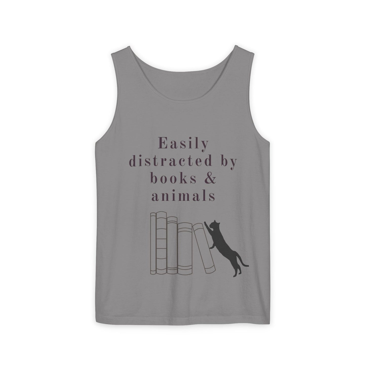 Easily Distracted by Books & Cats Tank Top