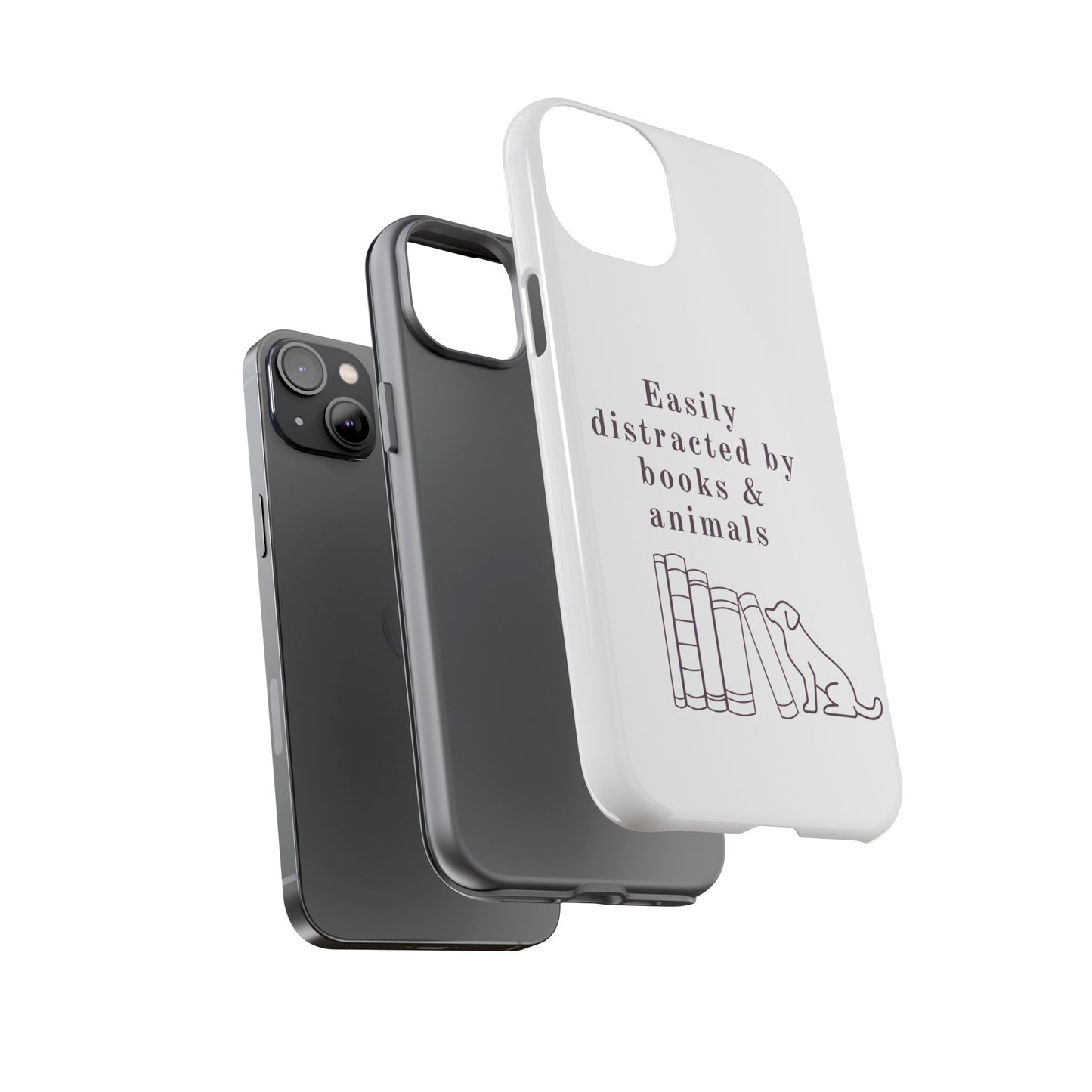 Easily Distracted by Books & Dogs Phone Case