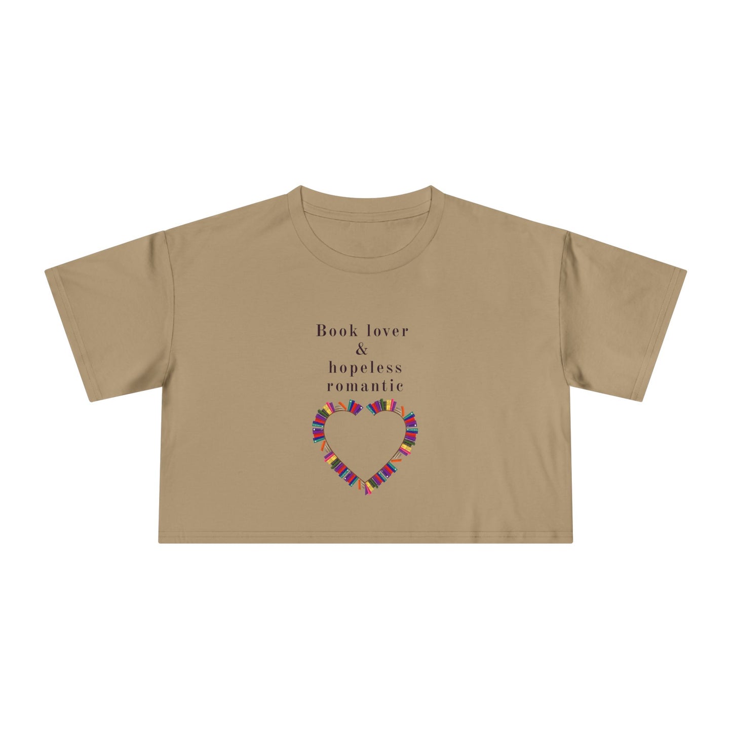 Book Lover & Hopeless Romantic Crop Tee