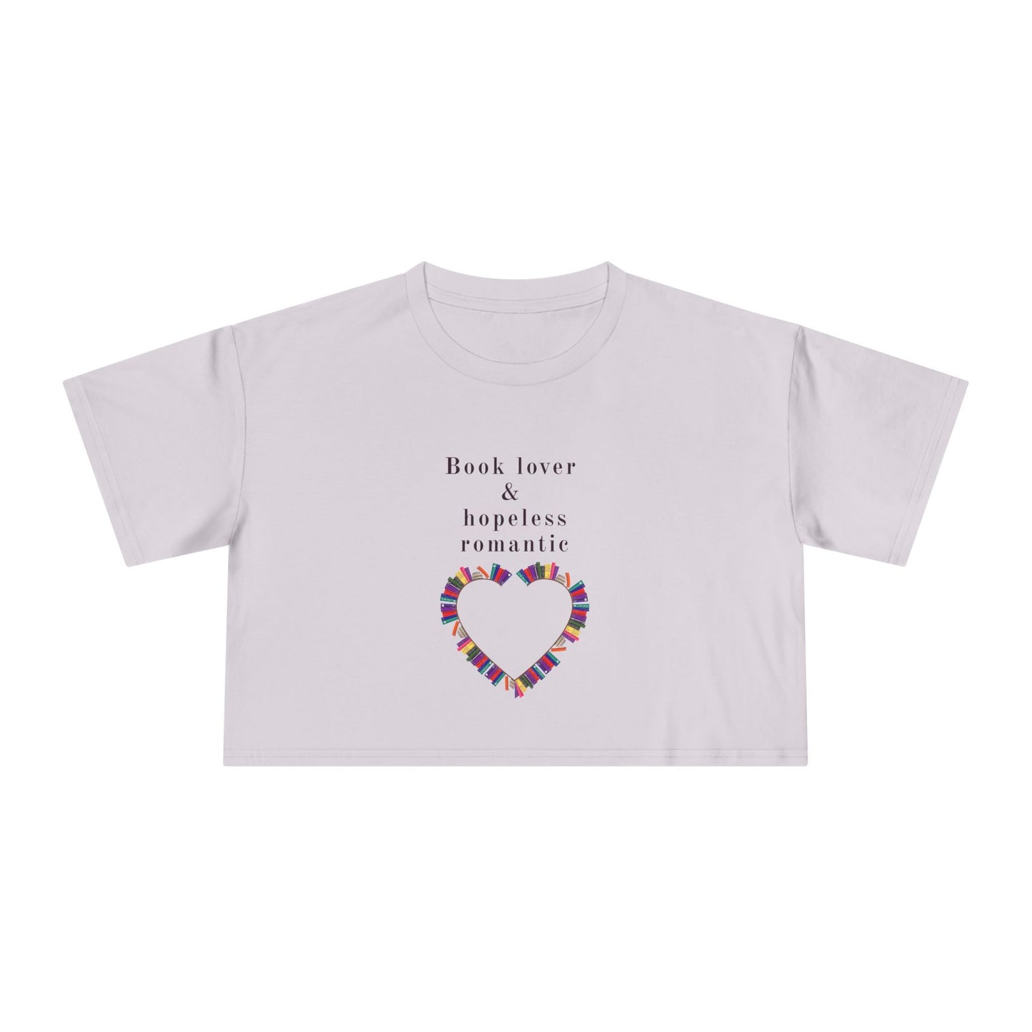 Book Lover & Hopeless Romantic Crop Tee