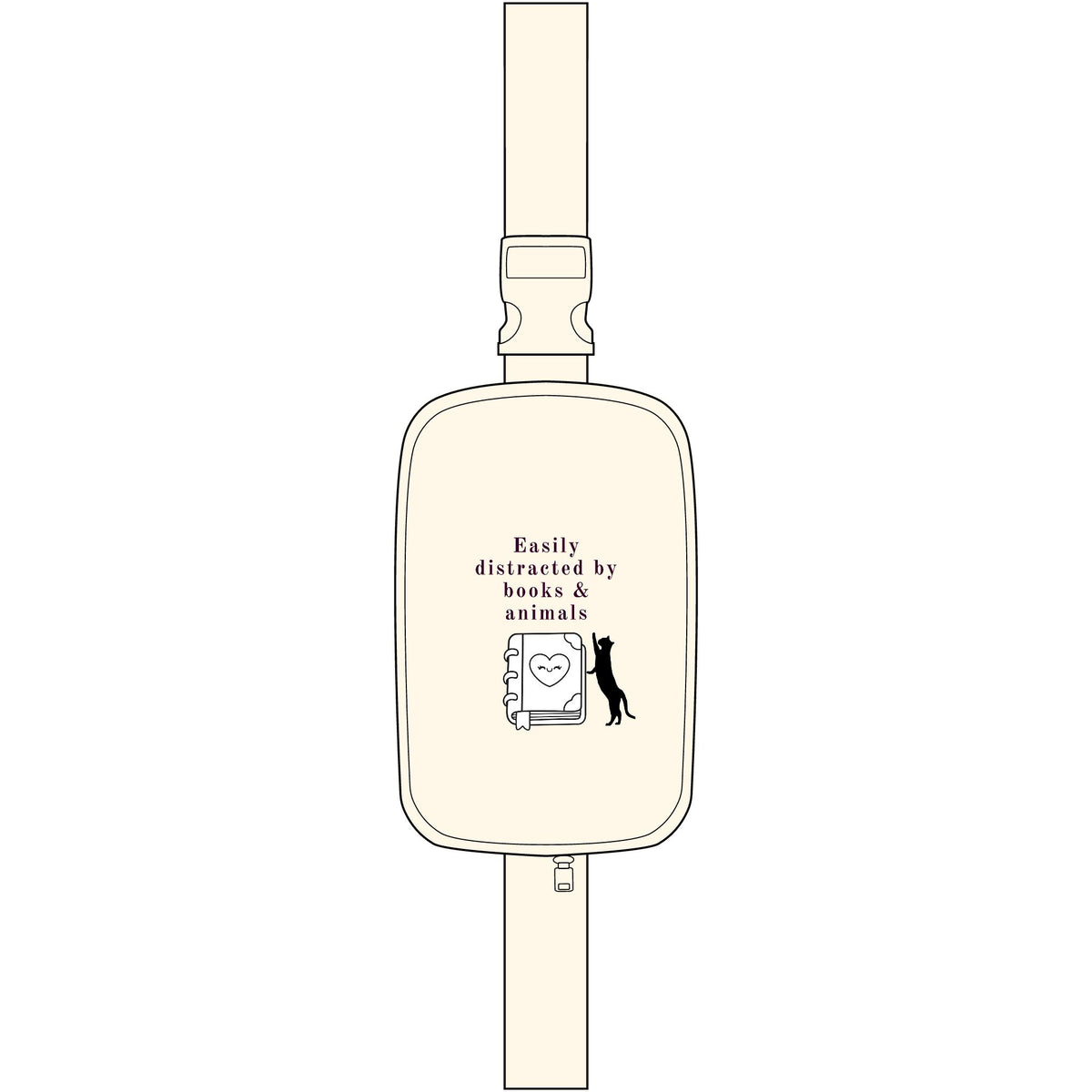 Easily Distracted by Books & Cats - Embroidered Explorer Sling Bag