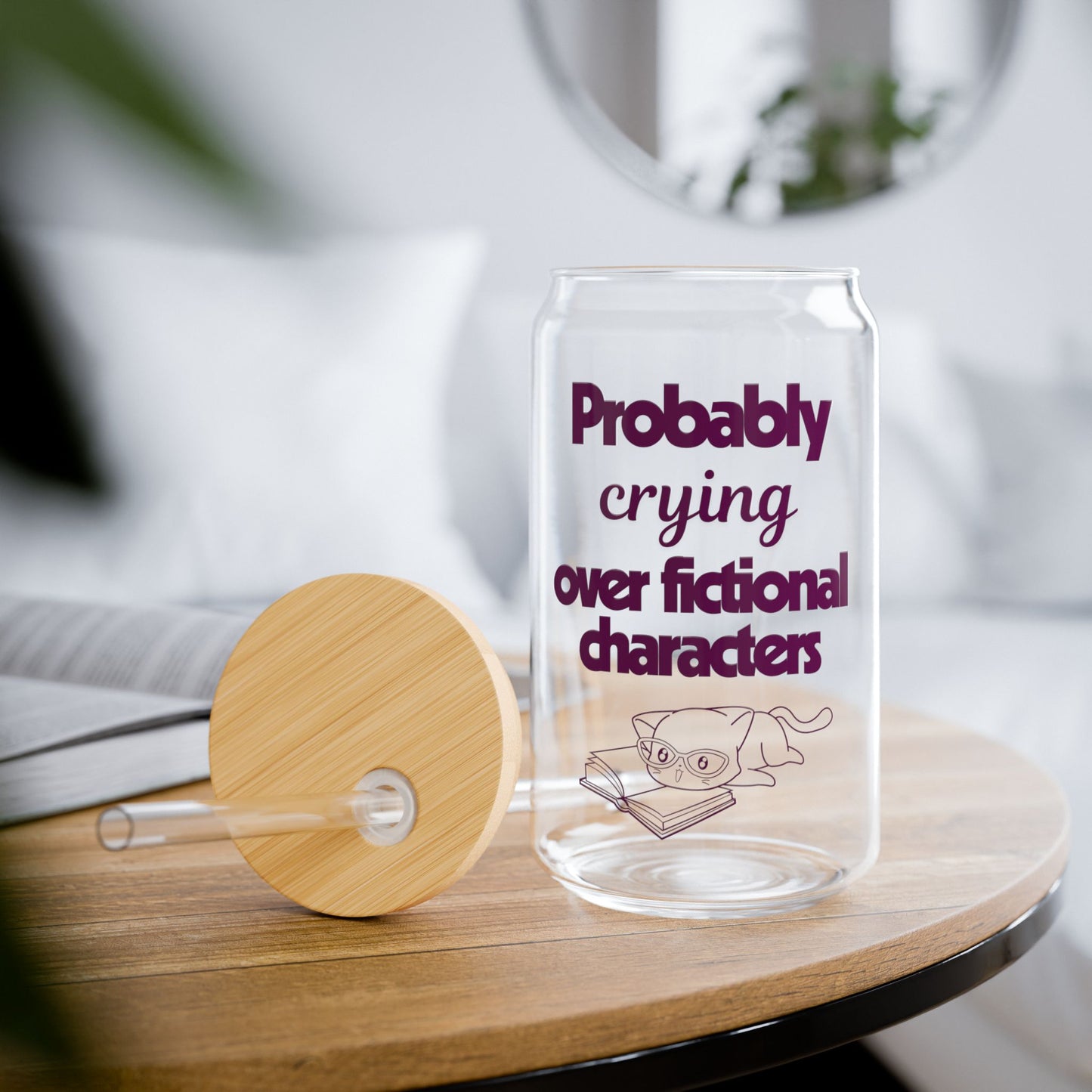 Probably Crying Sipper Glass, 16oz