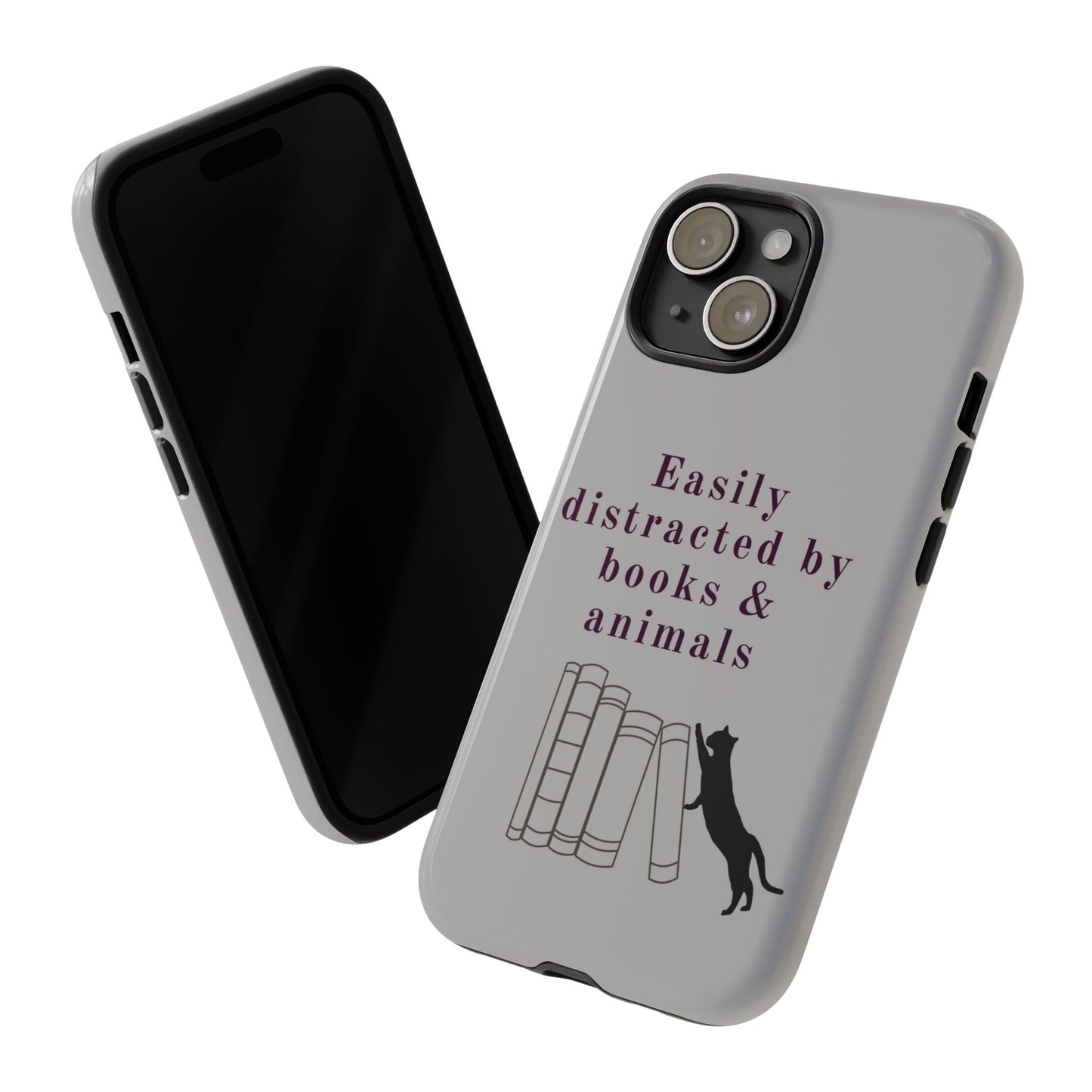 Easily Distracted by Books & Cats Phone Case
