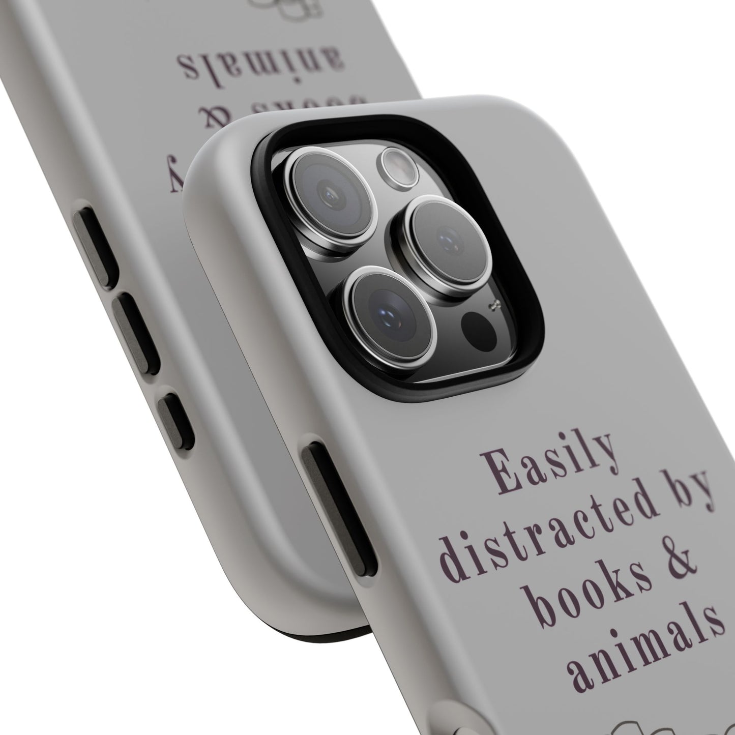 Easily Distracted by Books & Cats Phone Case