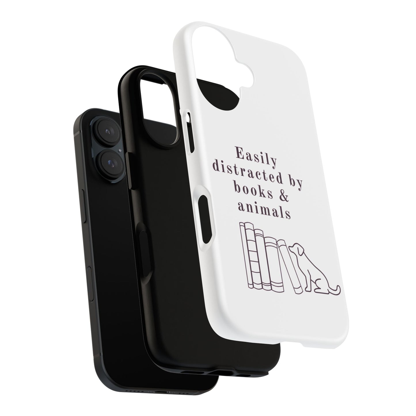 Easily Distracted by Books & Dogs Phone Case