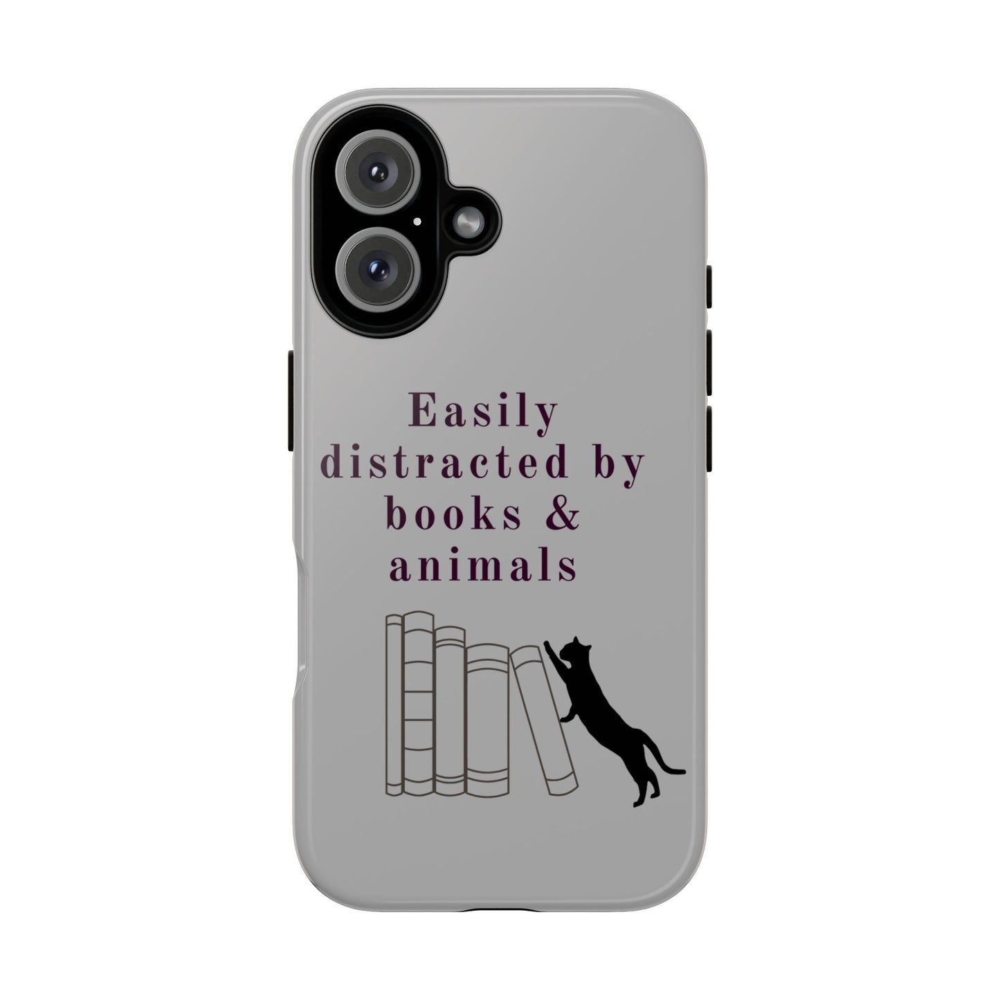 Easily Distracted by Books & Cats Phone Case