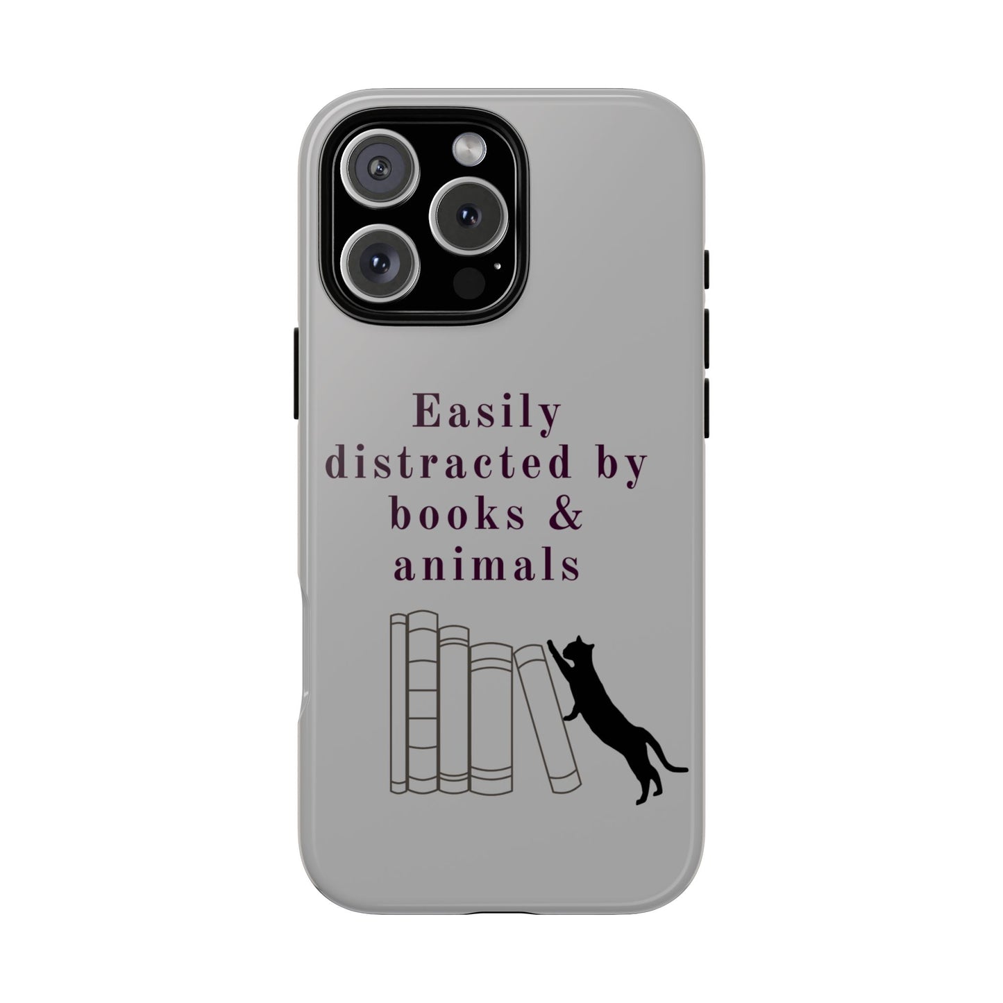Easily Distracted by Books & Cats Phone Case