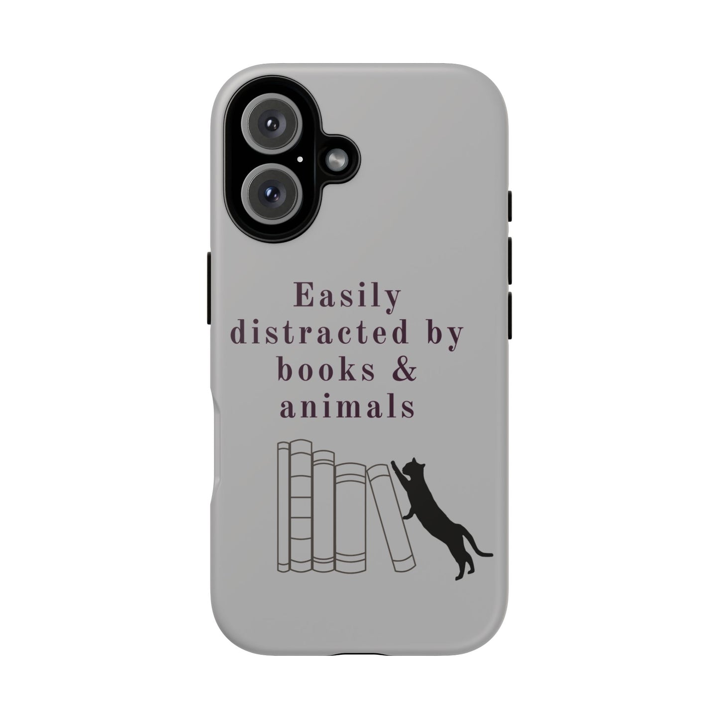 Easily Distracted by Books & Cats Phone Case