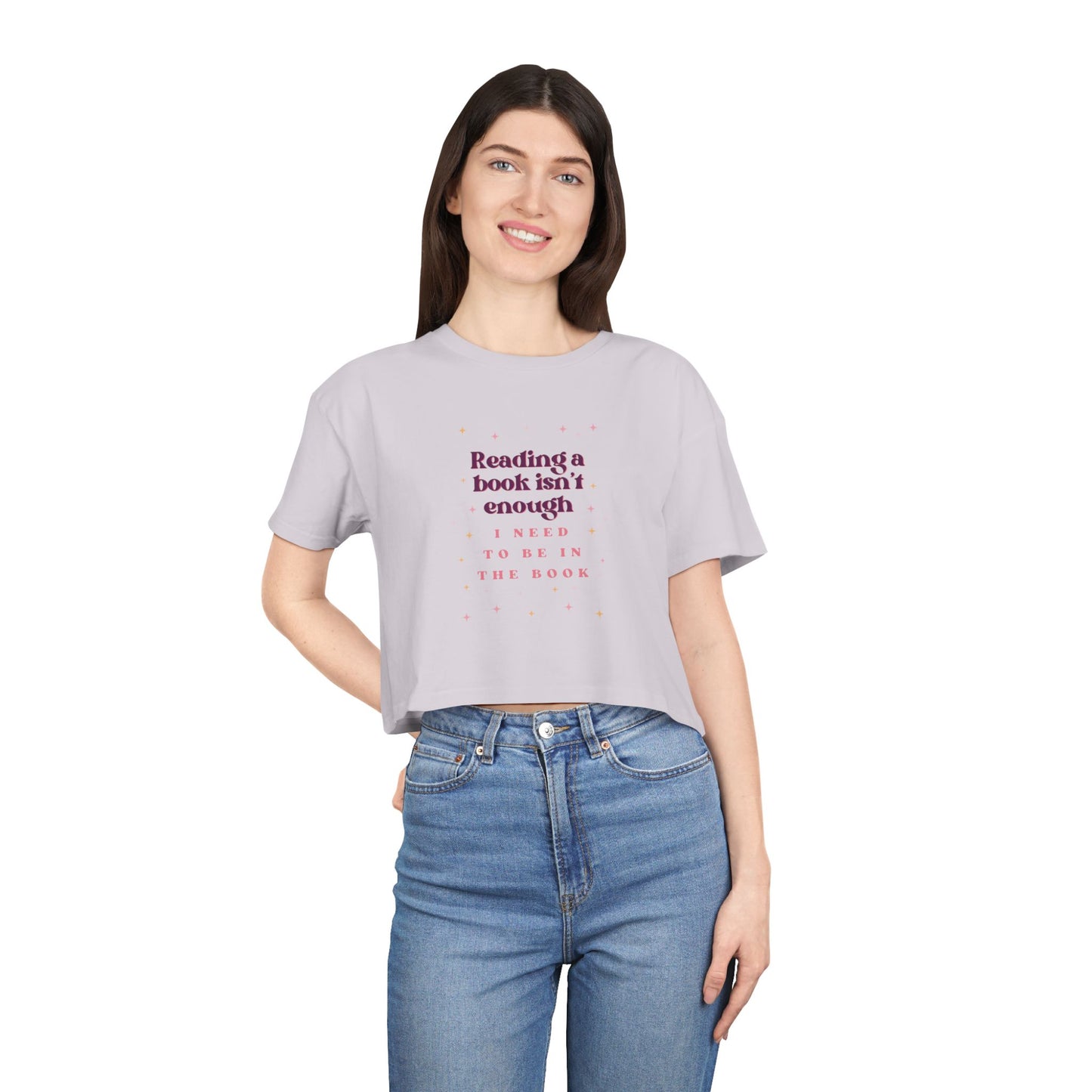 Reading Books Isn't Enough Crop Tee