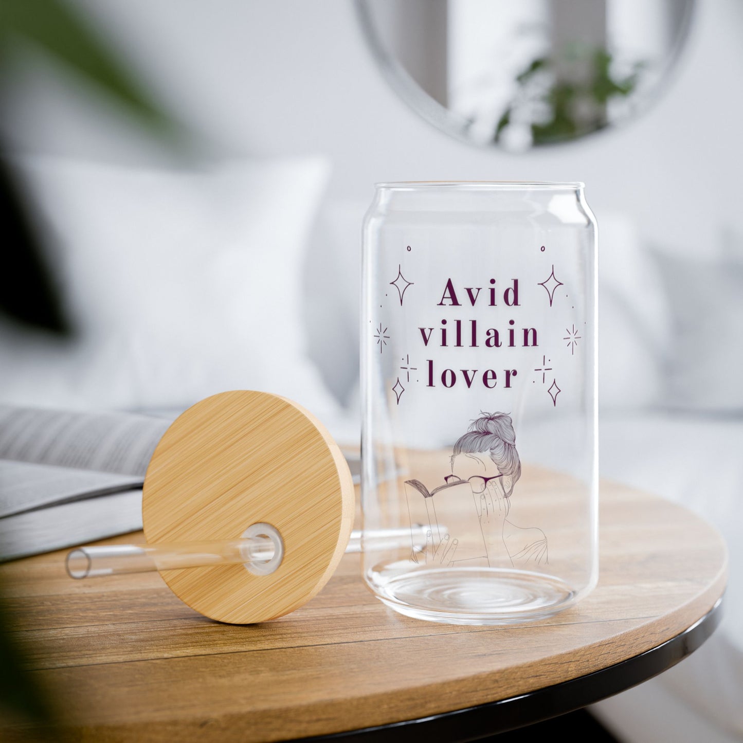 Avid Villain Lover Sipper Glass, 16oz