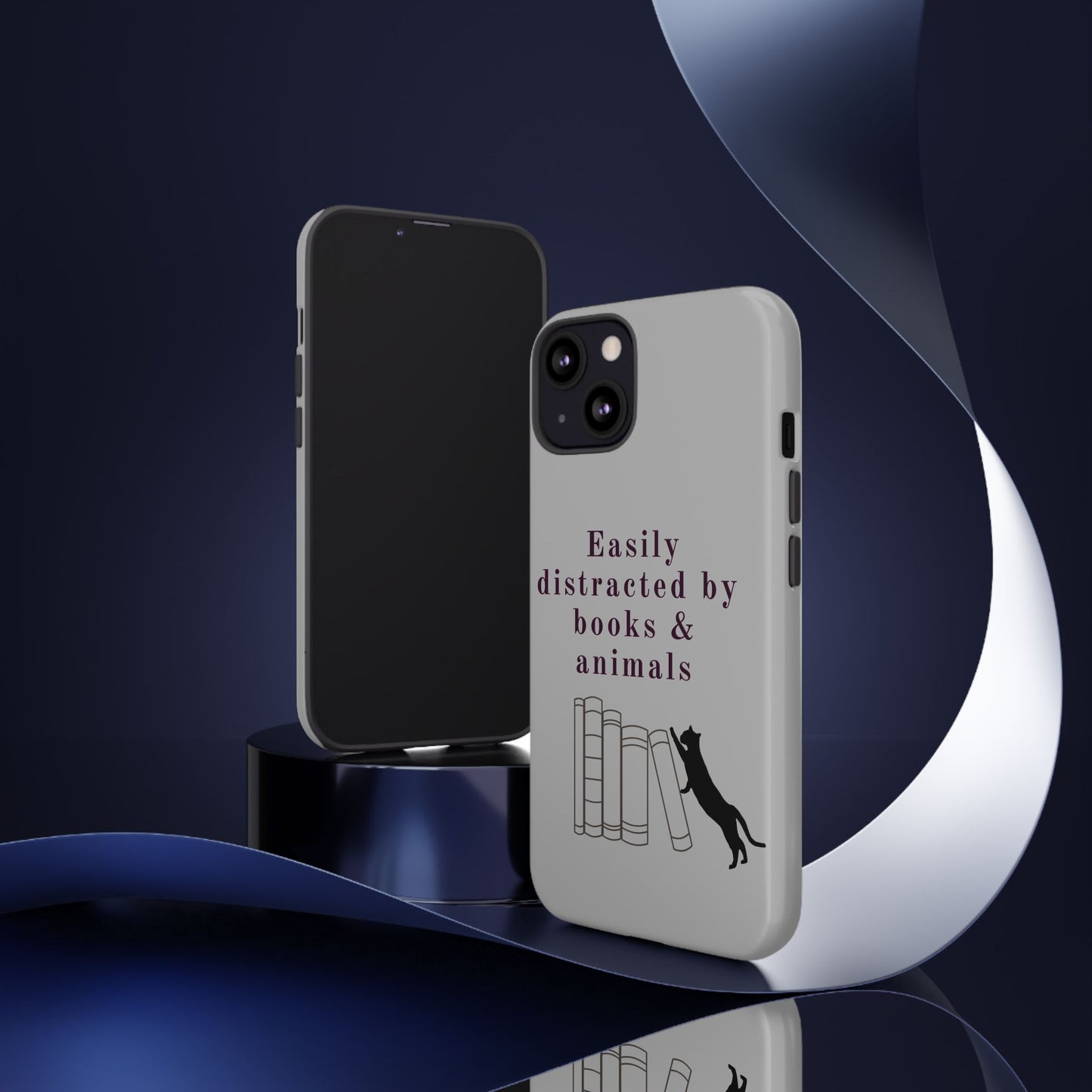 Easily Distracted by Books & Cats Phone Case