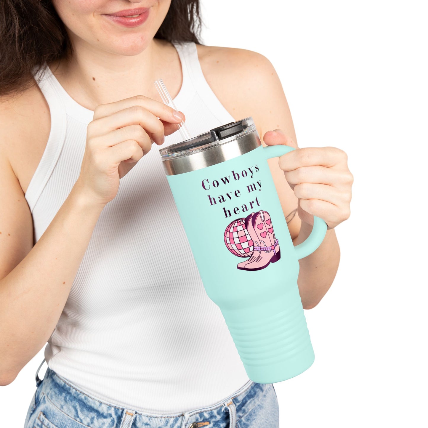 Cowboys Have My Heart Insulated Travel Mug, 40oz