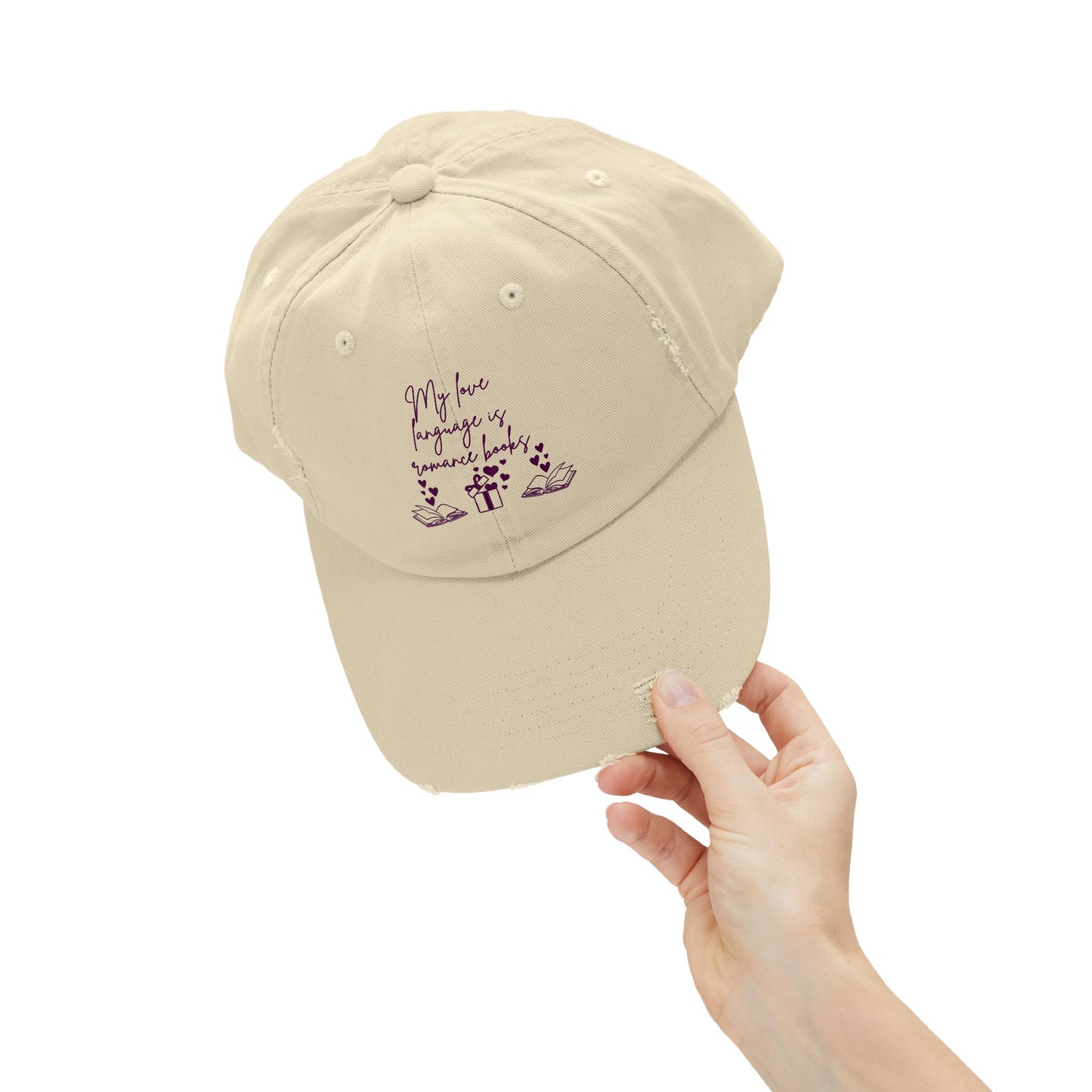 My Love Language Is Books Distressed Cap