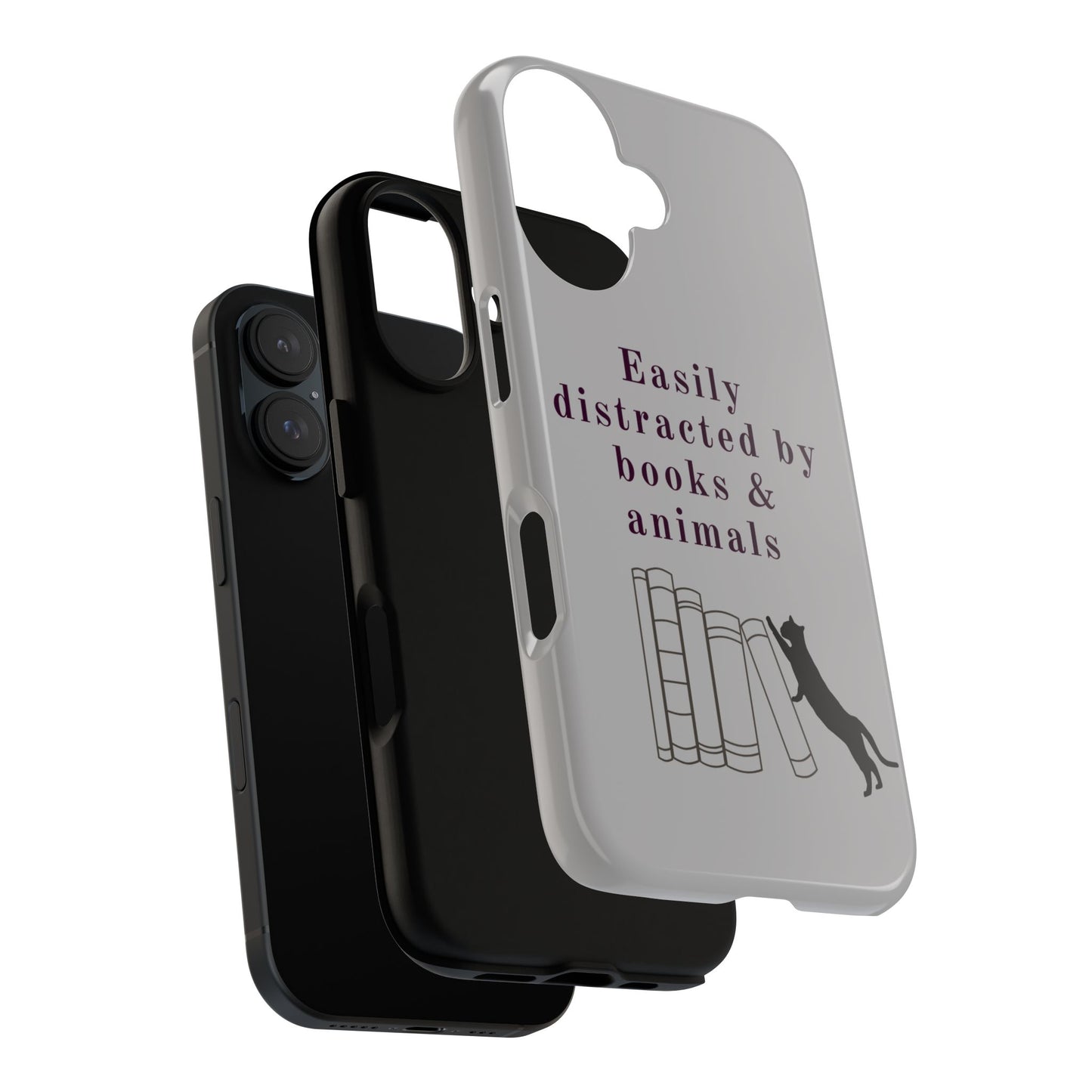 Easily Distracted by Books & Cats Phone Case