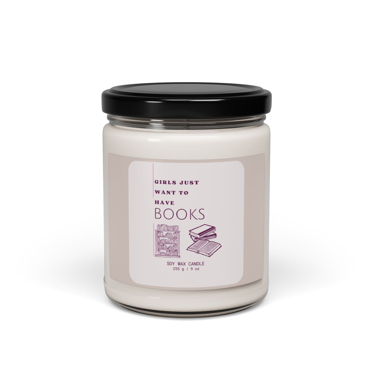 Girls Just Want Books Scented Soy Candle, 9oz