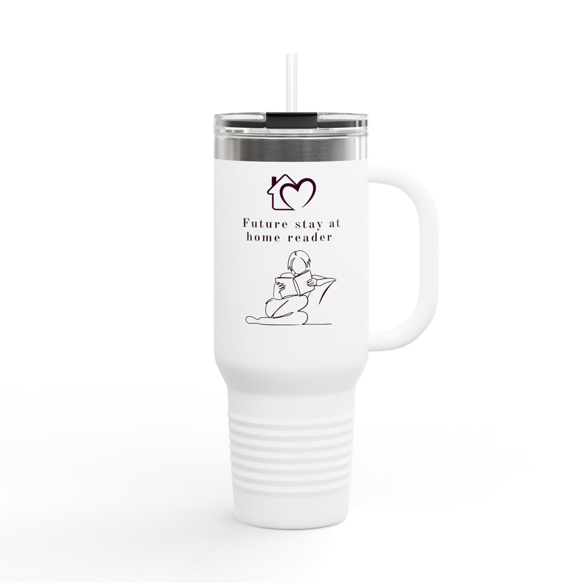 Future Stay-at-Home Reader Insulated Travel Mug, 40oz