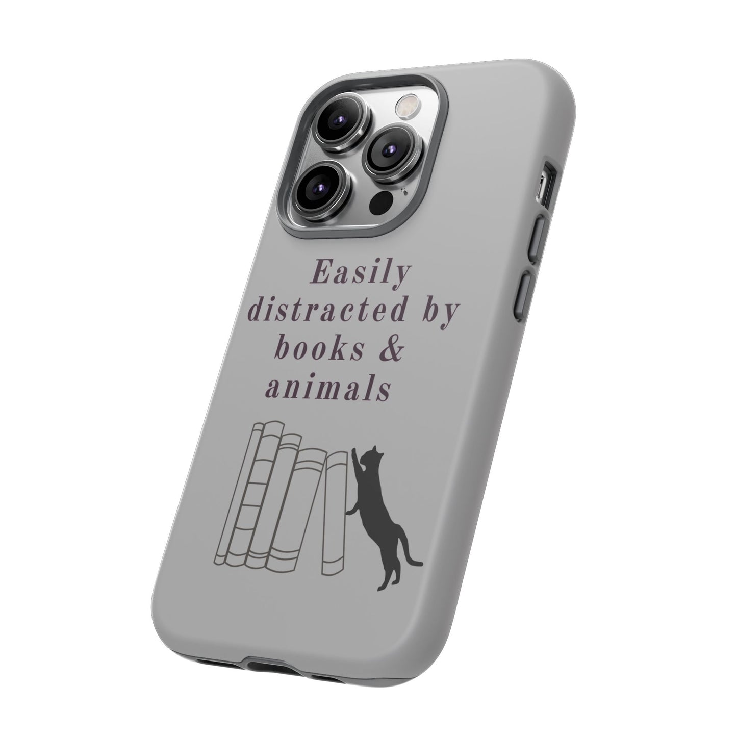 Easily Distracted by Books & Cats Phone Case