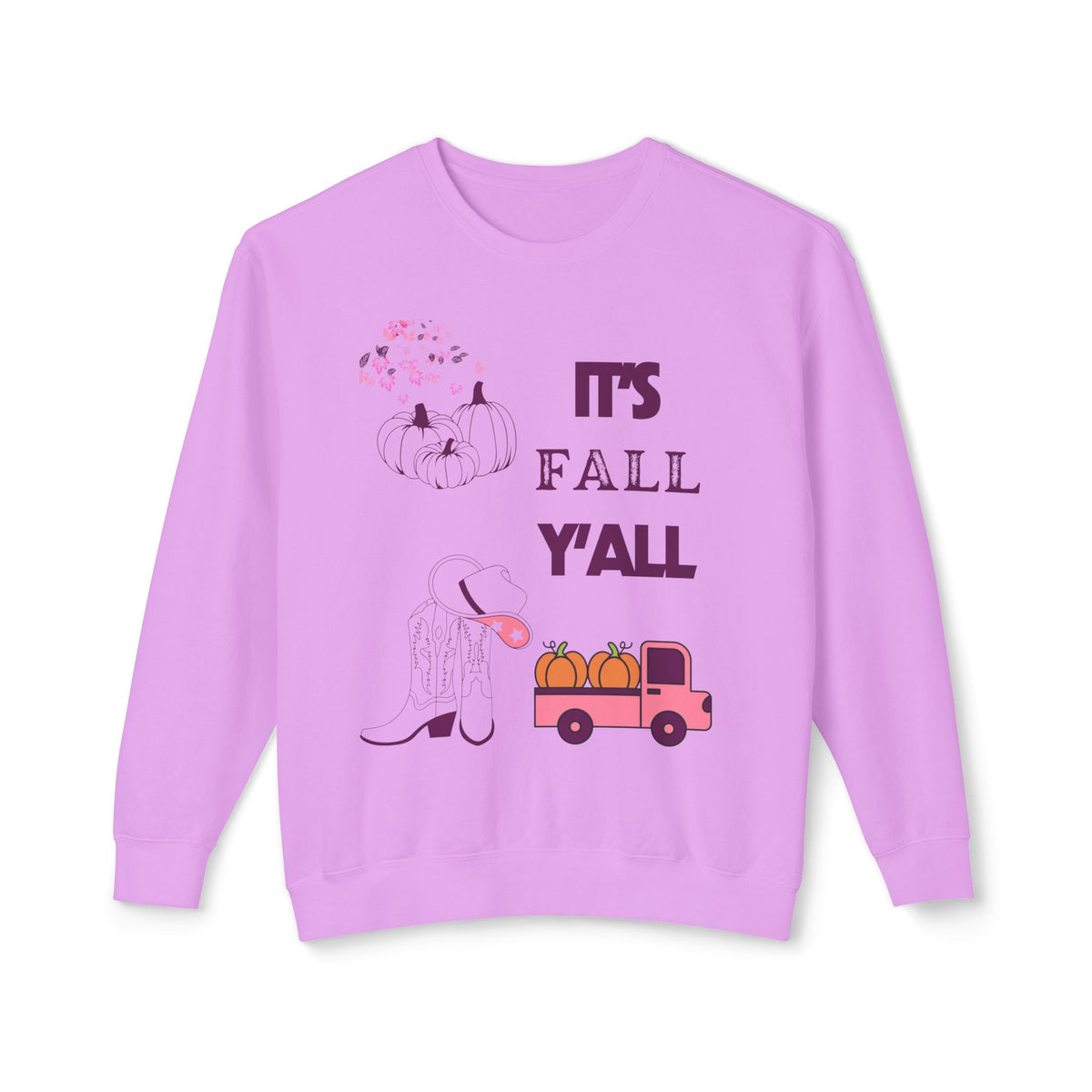 It's Fall Y'all Unisex Lightweight Crewneck Sweatshirt