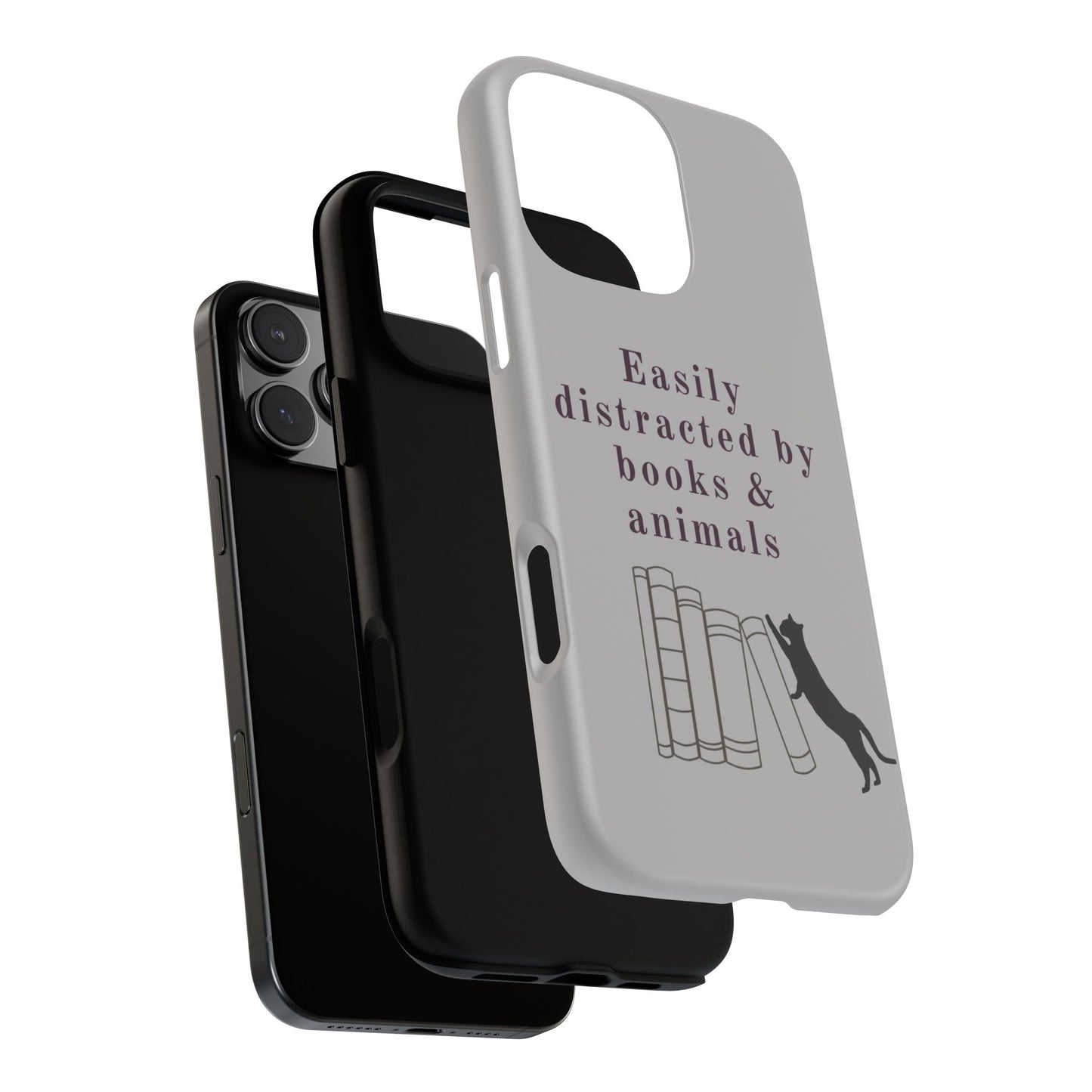 Easily Distracted by Books & Cats Phone Case