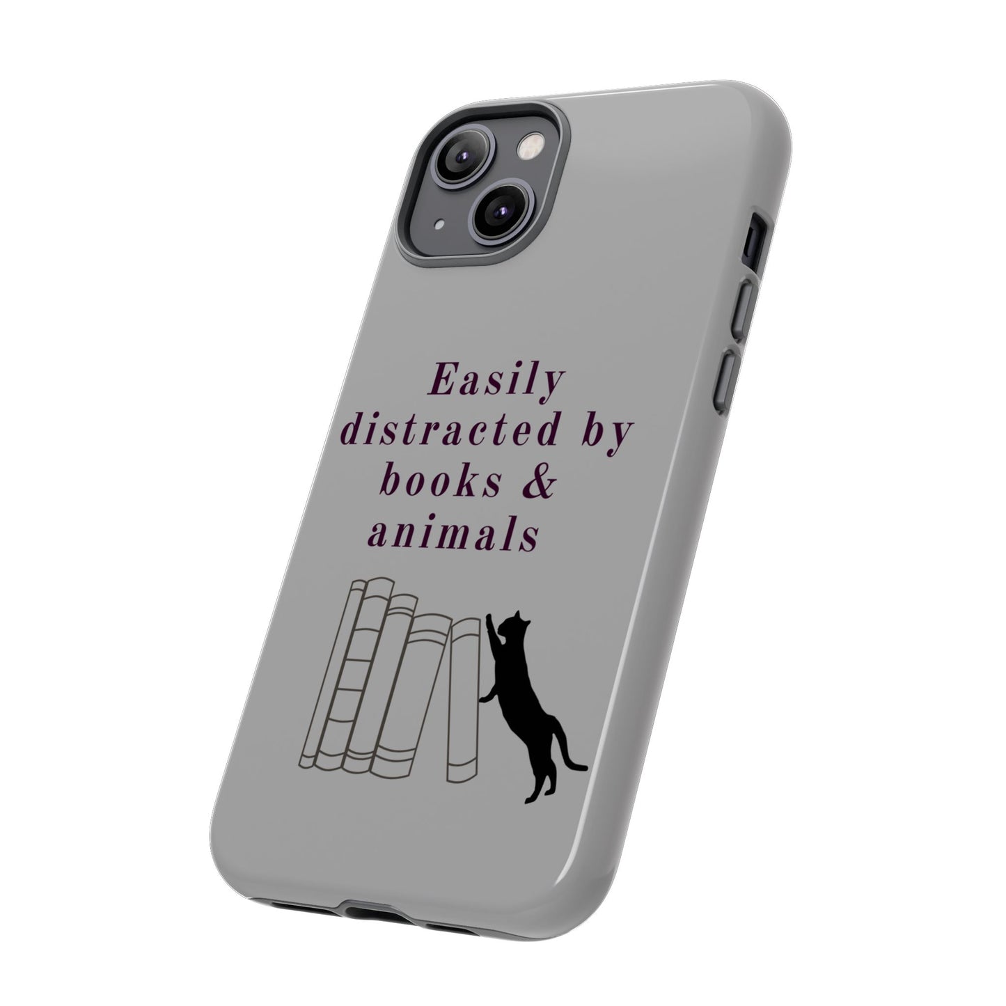 Easily Distracted by Books & Cats Phone Case