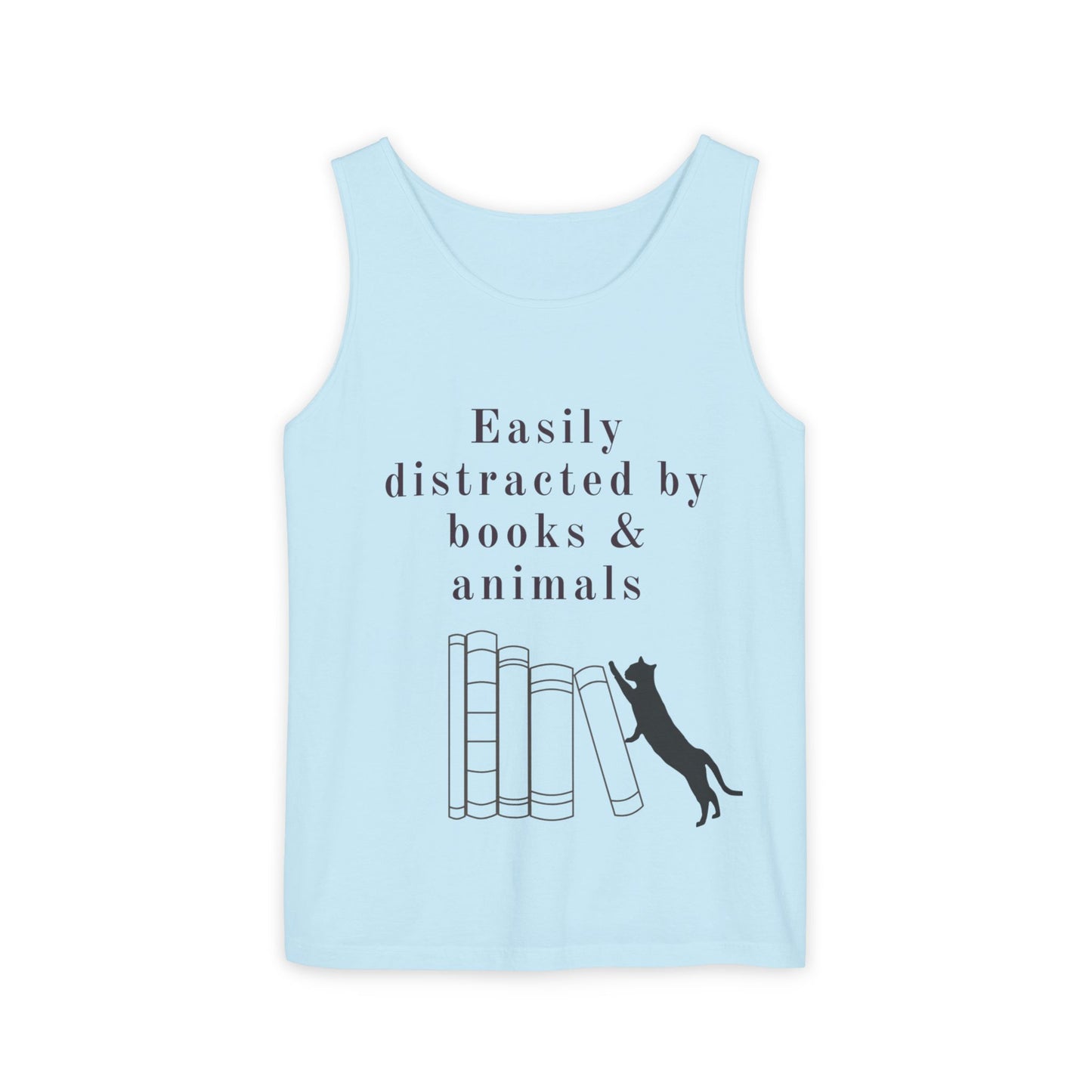 Easily Distracted by Books & Cats Tank Top