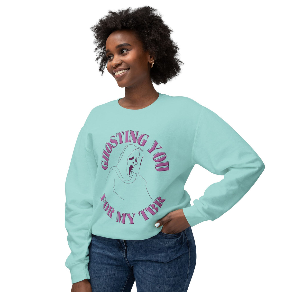 Ghosting You For My TBR Unisex Lightweight Crewneck Sweatshirt