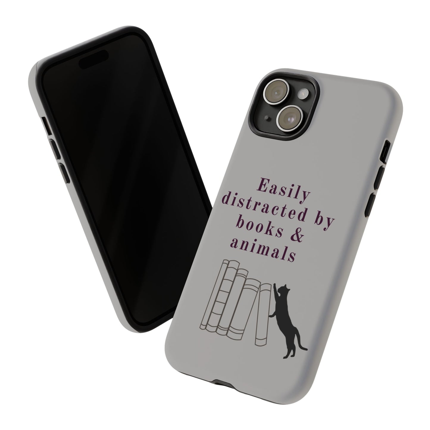 Easily Distracted by Books & Cats Phone Case