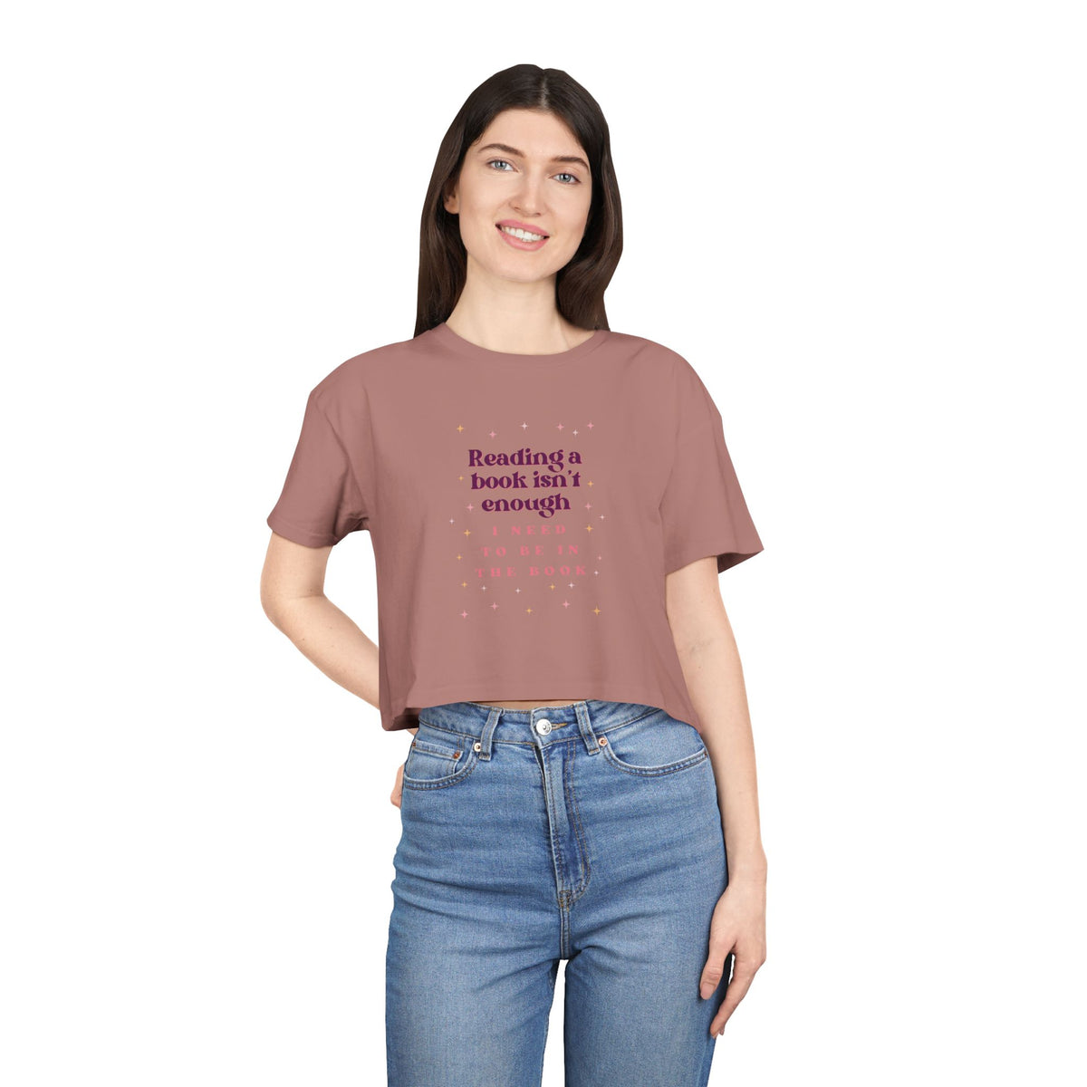Reading Books Isn't Enough Crop Tee