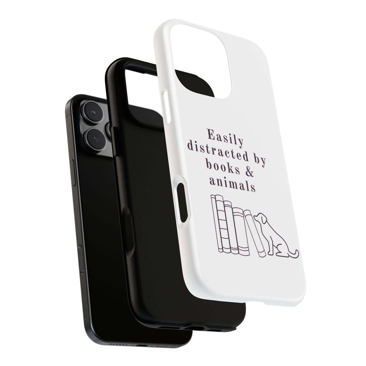 Easily Distracted by Books & Dogs Phone Case