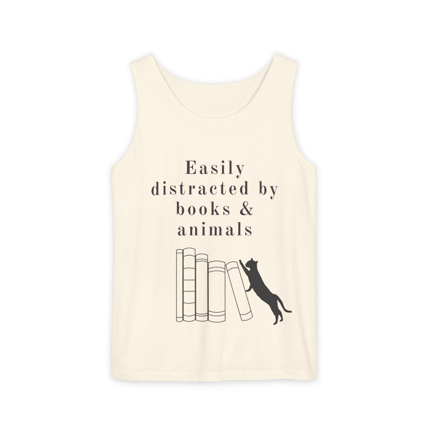 Easily Distracted by Books & Cats Tank Top