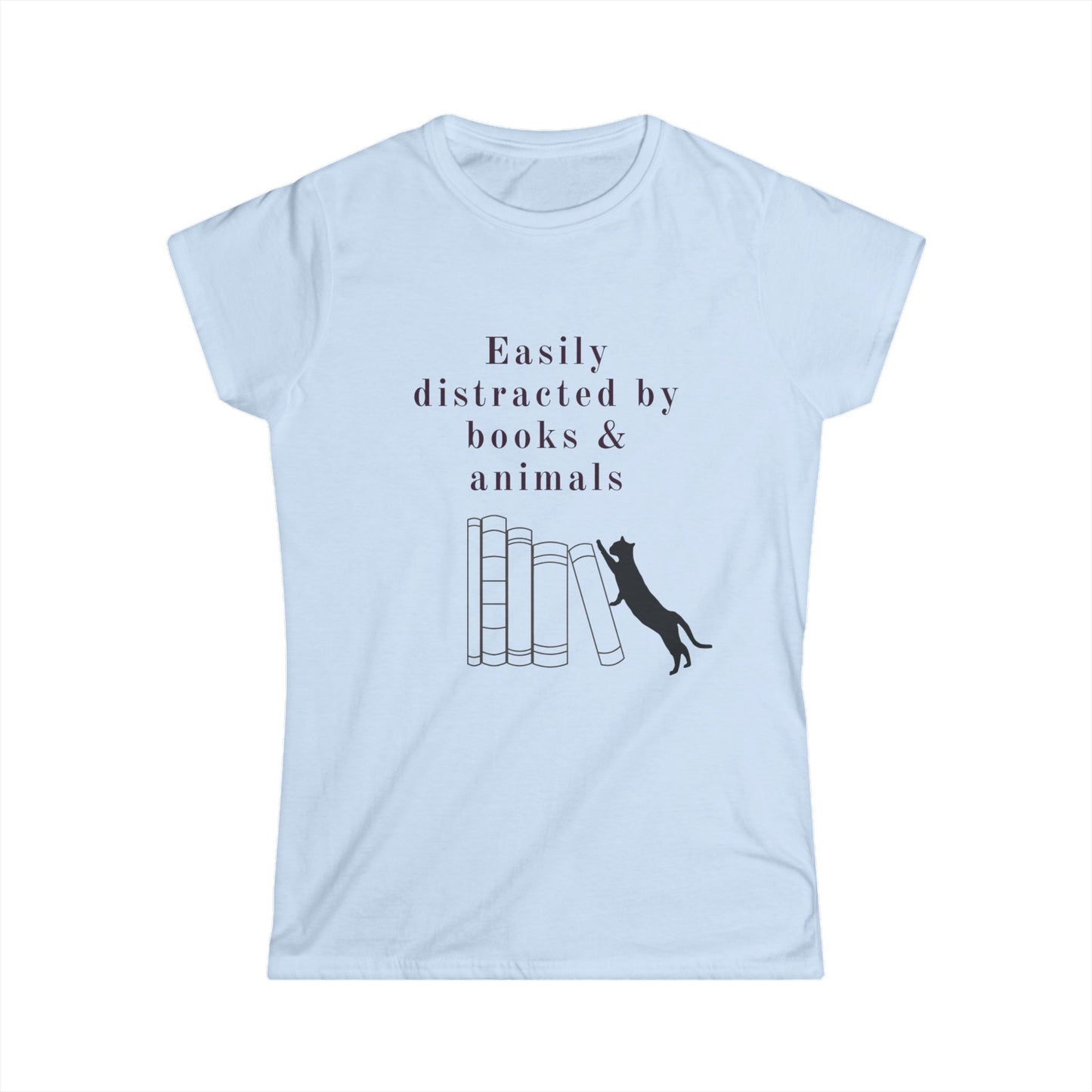 Easily Distracted by Books & Cats Women's Tee