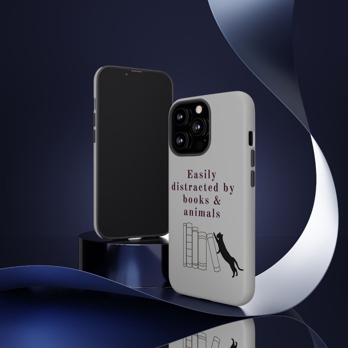 Easily Distracted by Books & Cats Phone Case