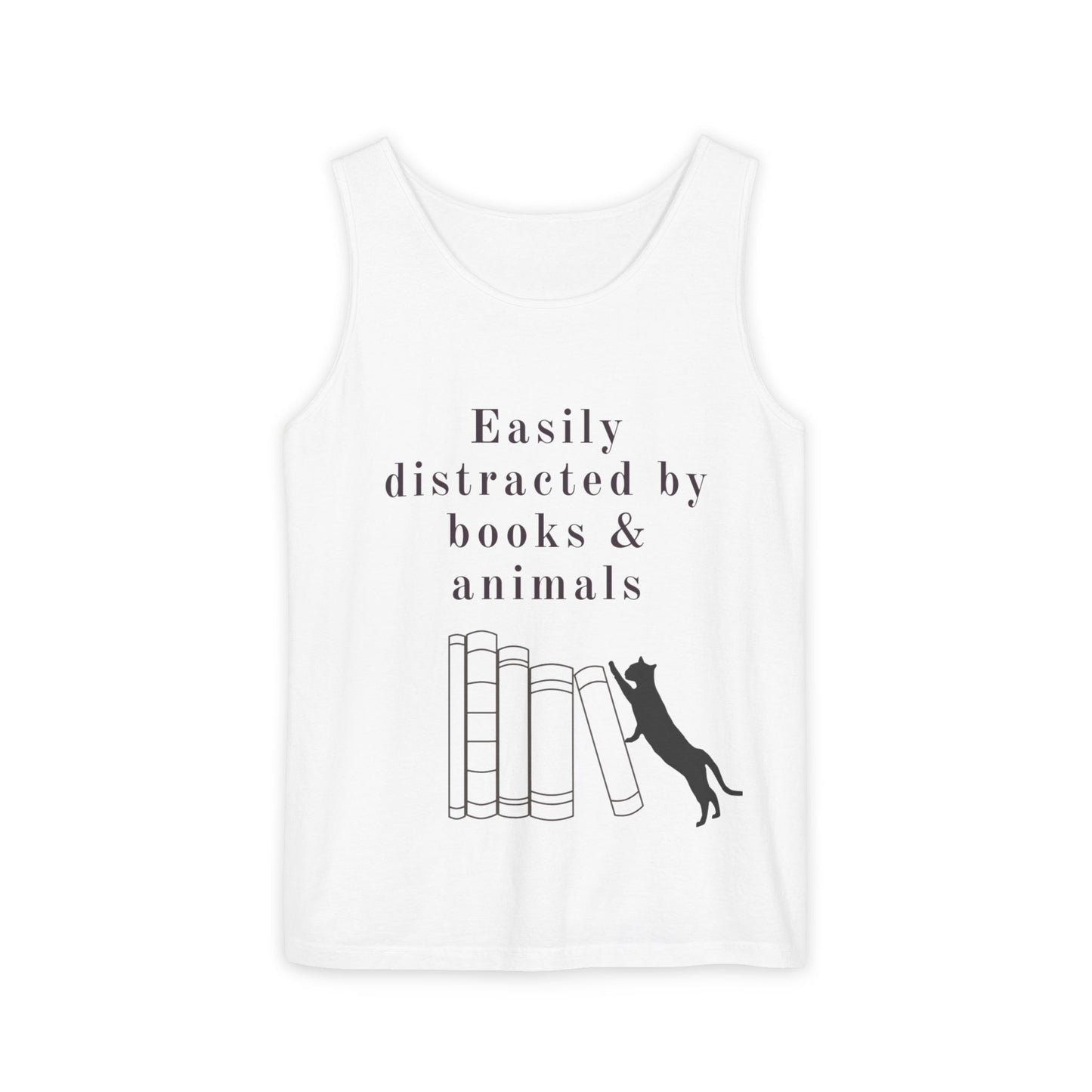 Easily Distracted by Books & Cats Tank Top