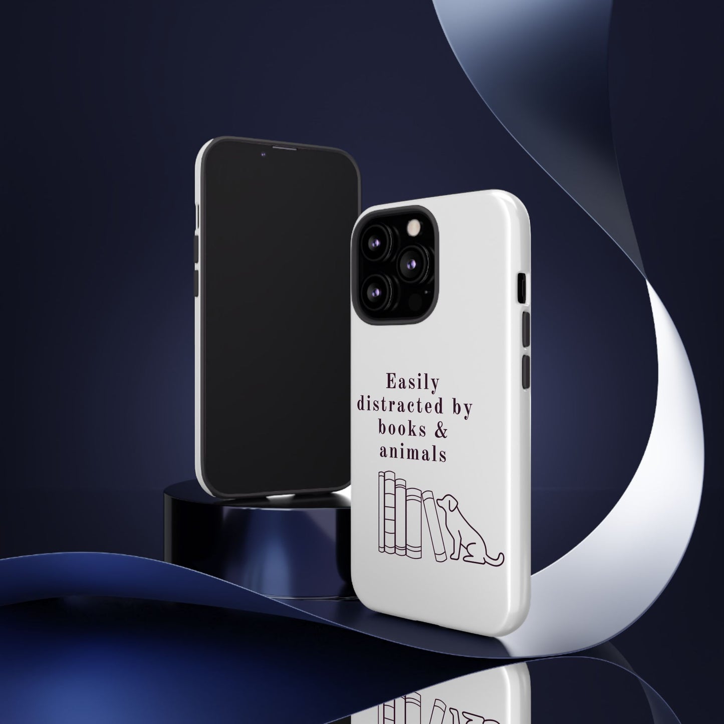 Easily Distracted by Books & Dogs Phone Case