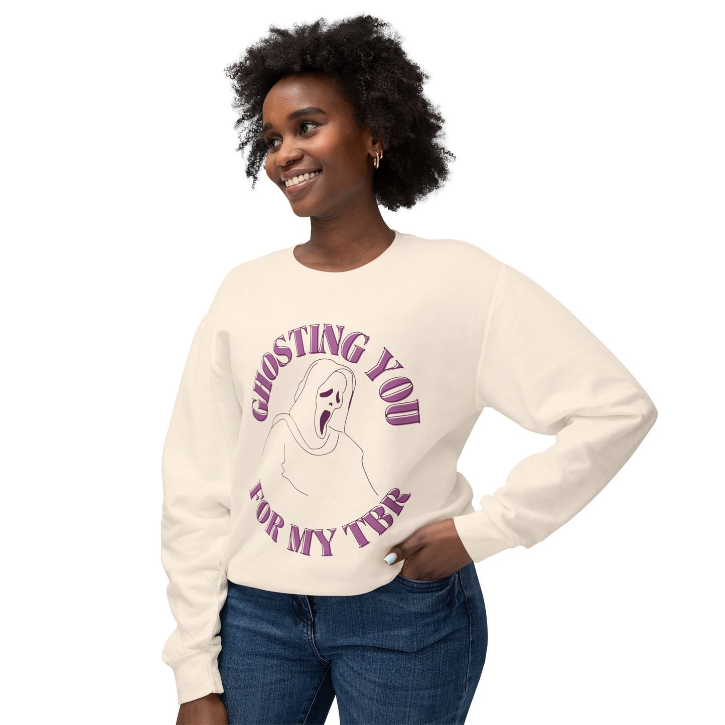 Ghosting You For My TBR Unisex Lightweight Crewneck Sweatshirt