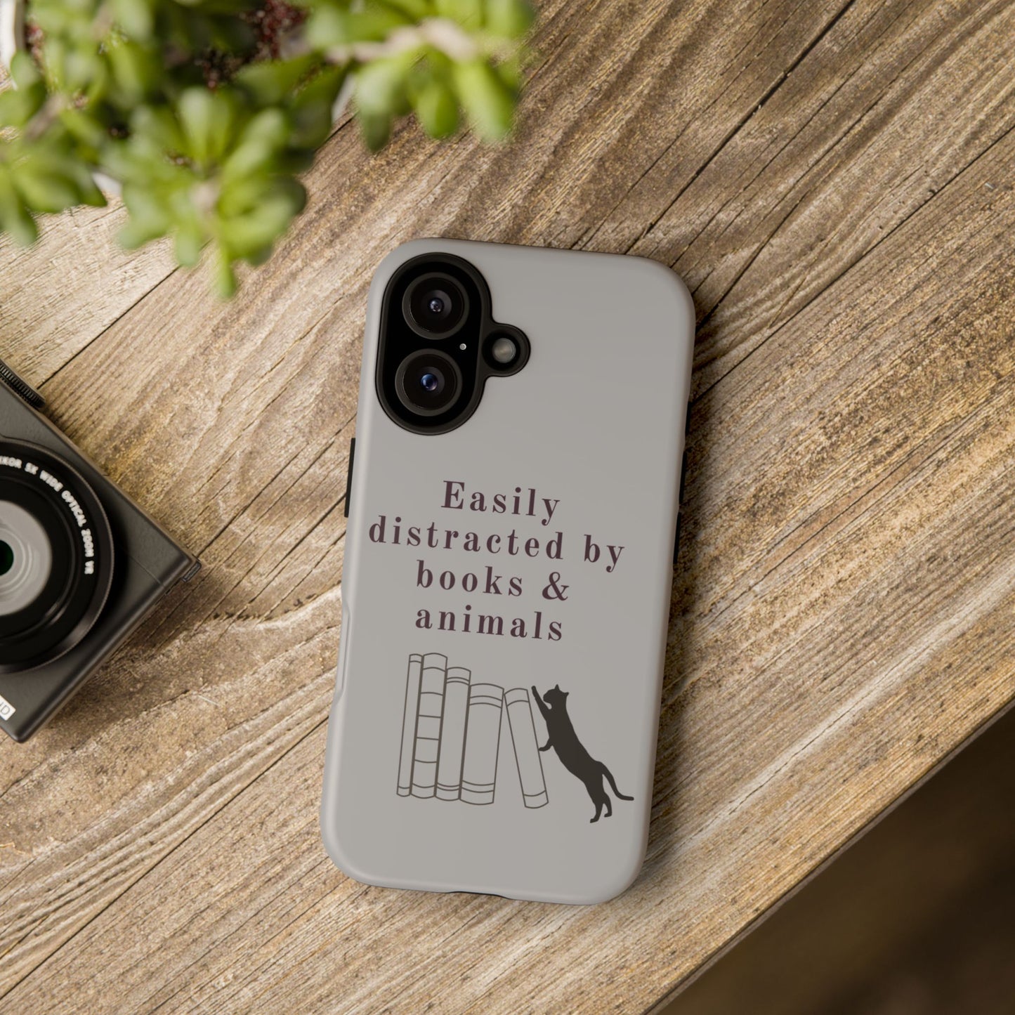 Easily Distracted by Books & Cats Phone Case
