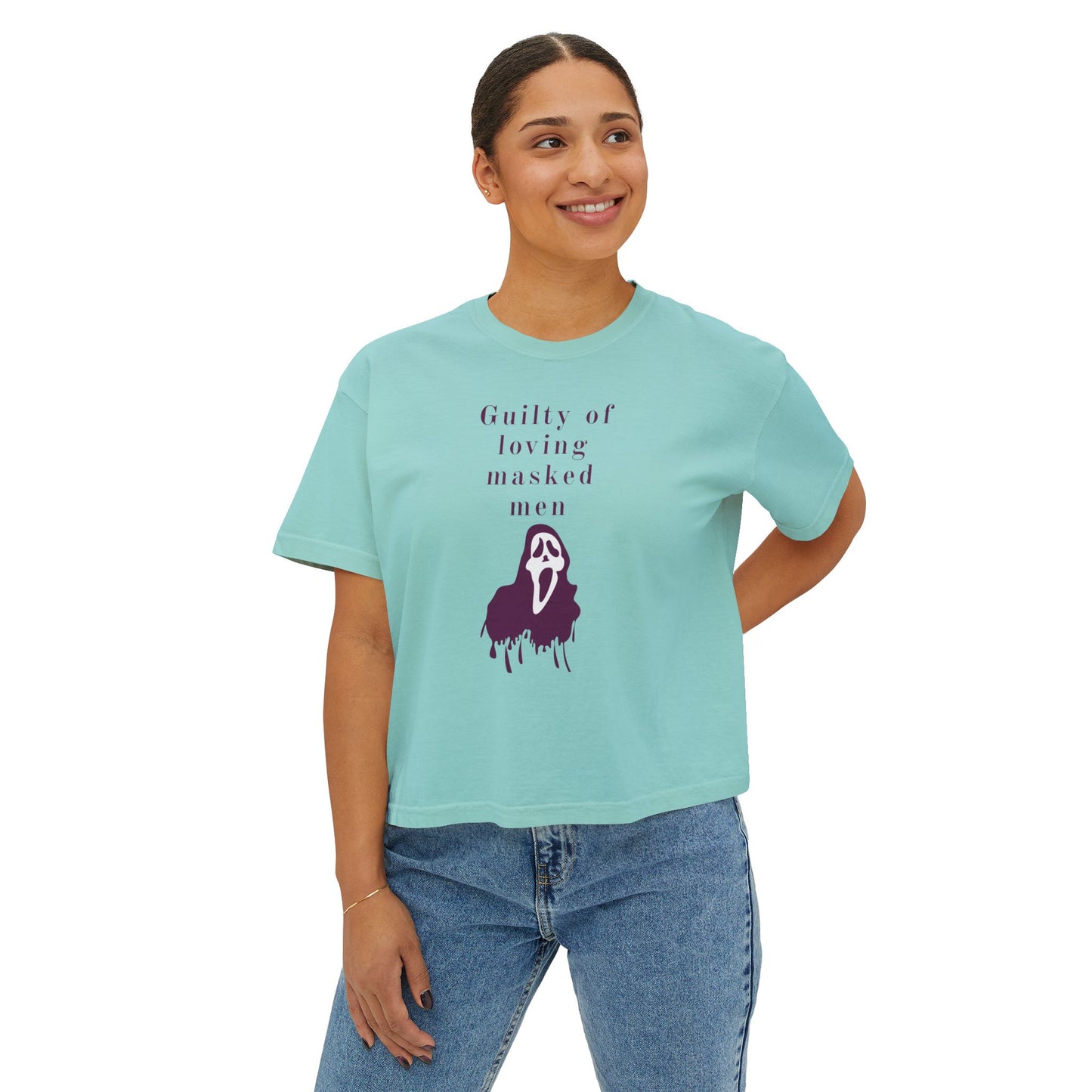 Guilty of Loving Masked Men Women's Boxy Tee