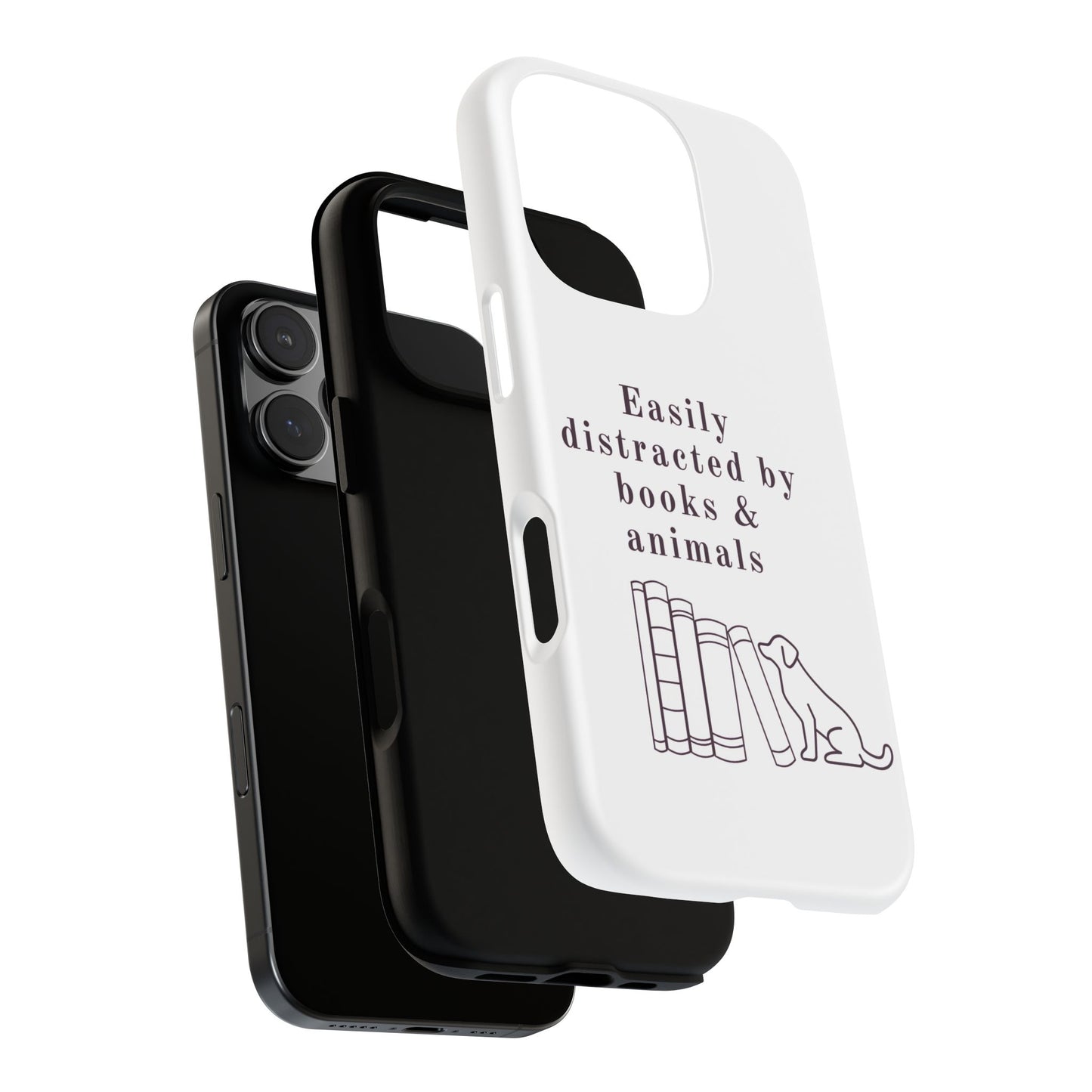 Easily Distracted by Books & Dogs Phone Case