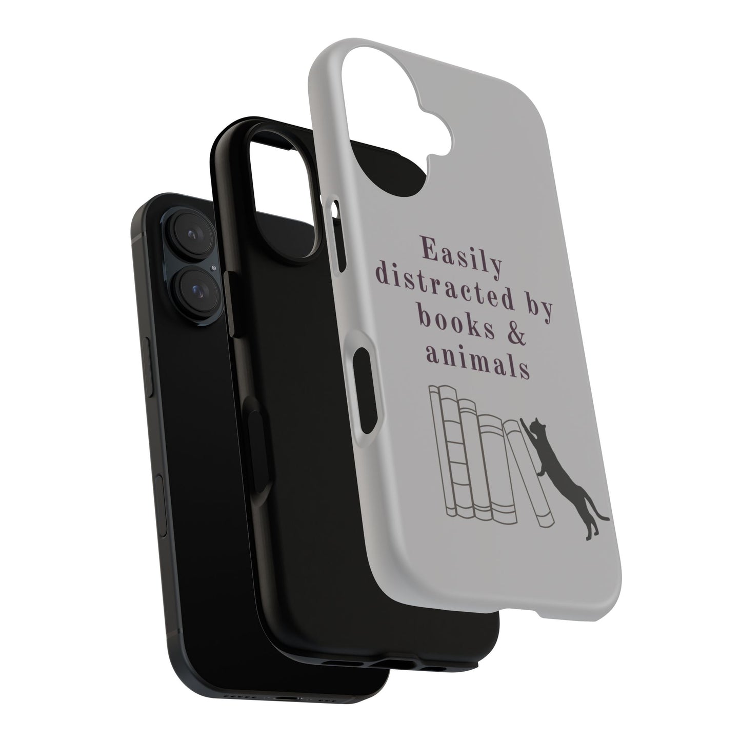 Easily Distracted by Books & Cats Phone Case