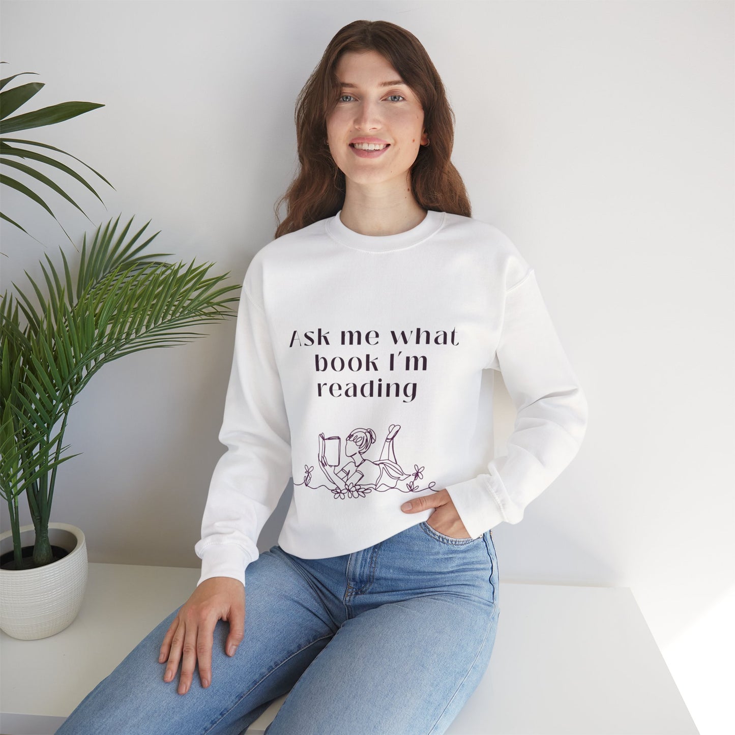 Ask Me What Book Crewneck Sweatshirt