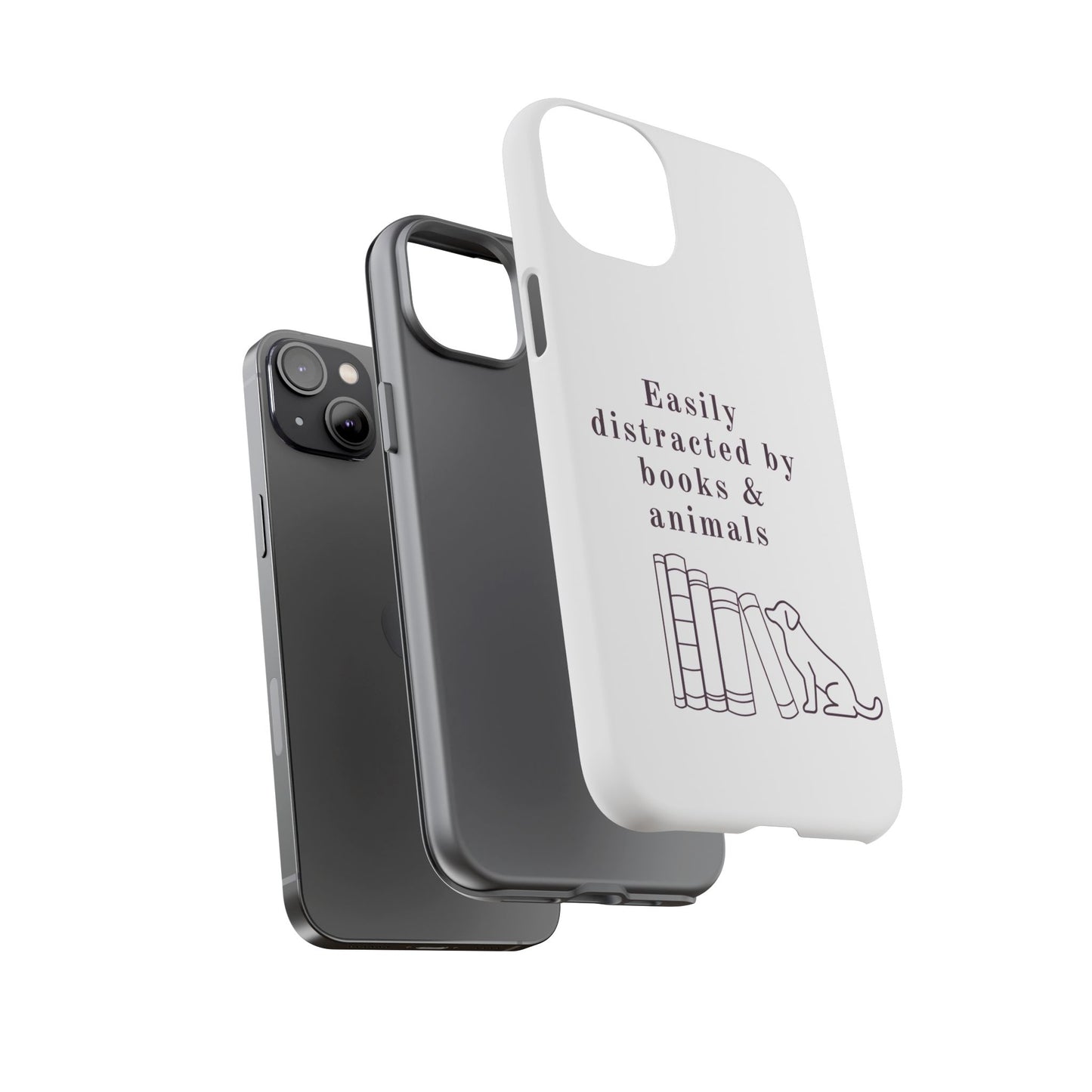 Easily Distracted by Books & Dogs Phone Case