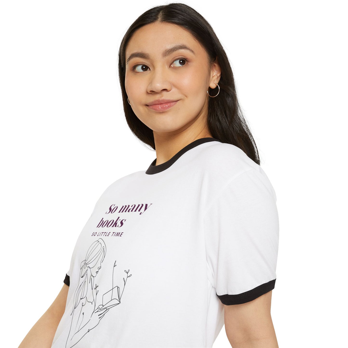 So Many Books, So Little Time Unisex Cotton Ringer T-Shirt