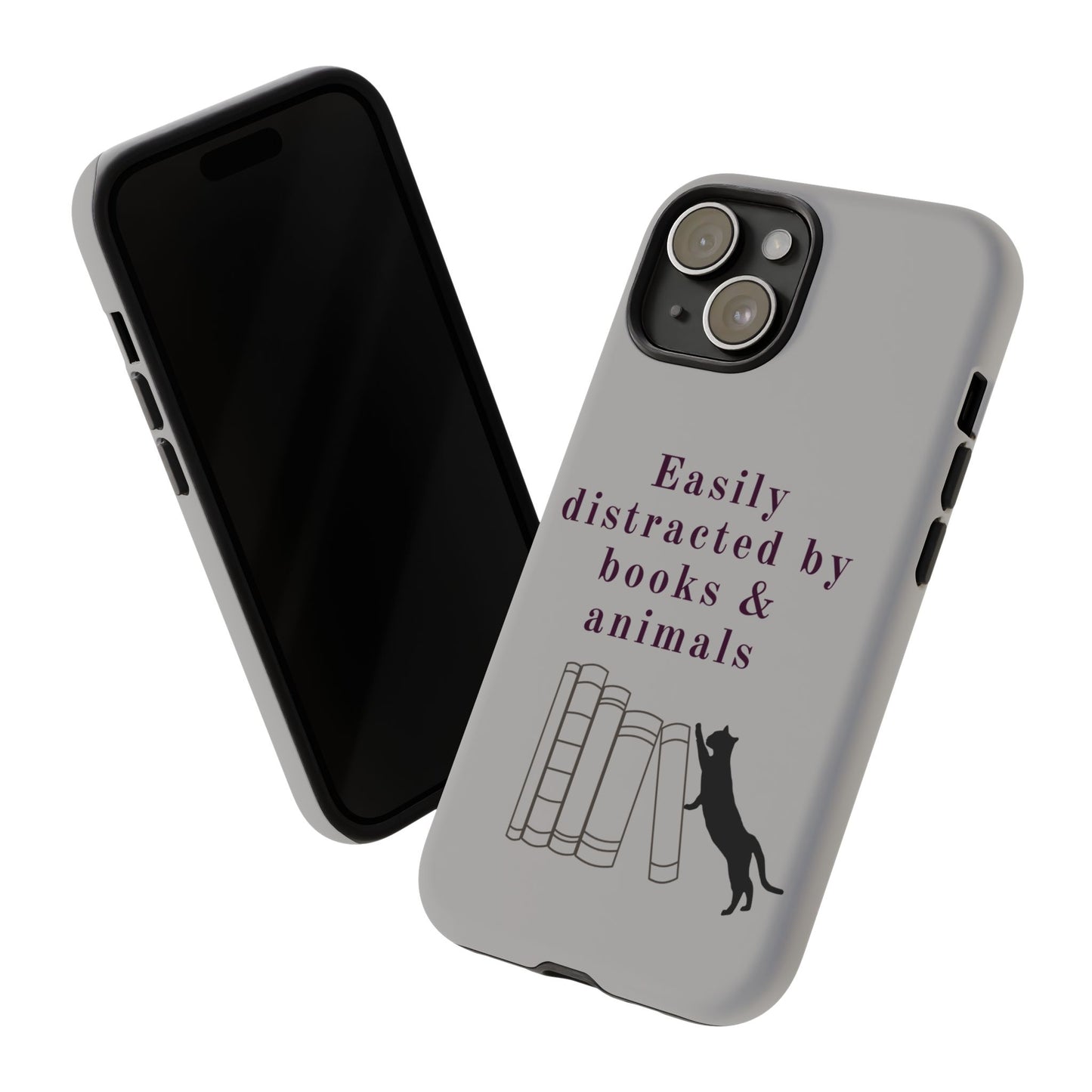 Easily Distracted by Books & Cats Phone Case