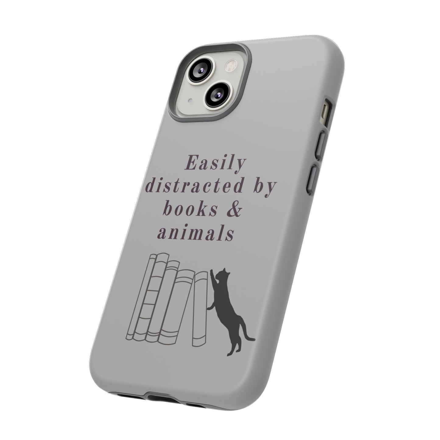 Easily Distracted by Books & Cats Phone Case