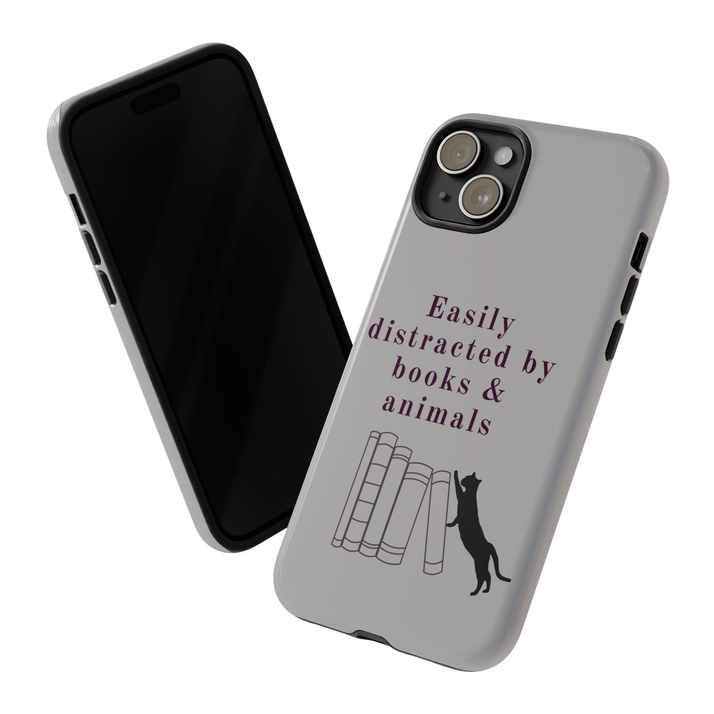 Easily Distracted by Books & Cats Phone Case