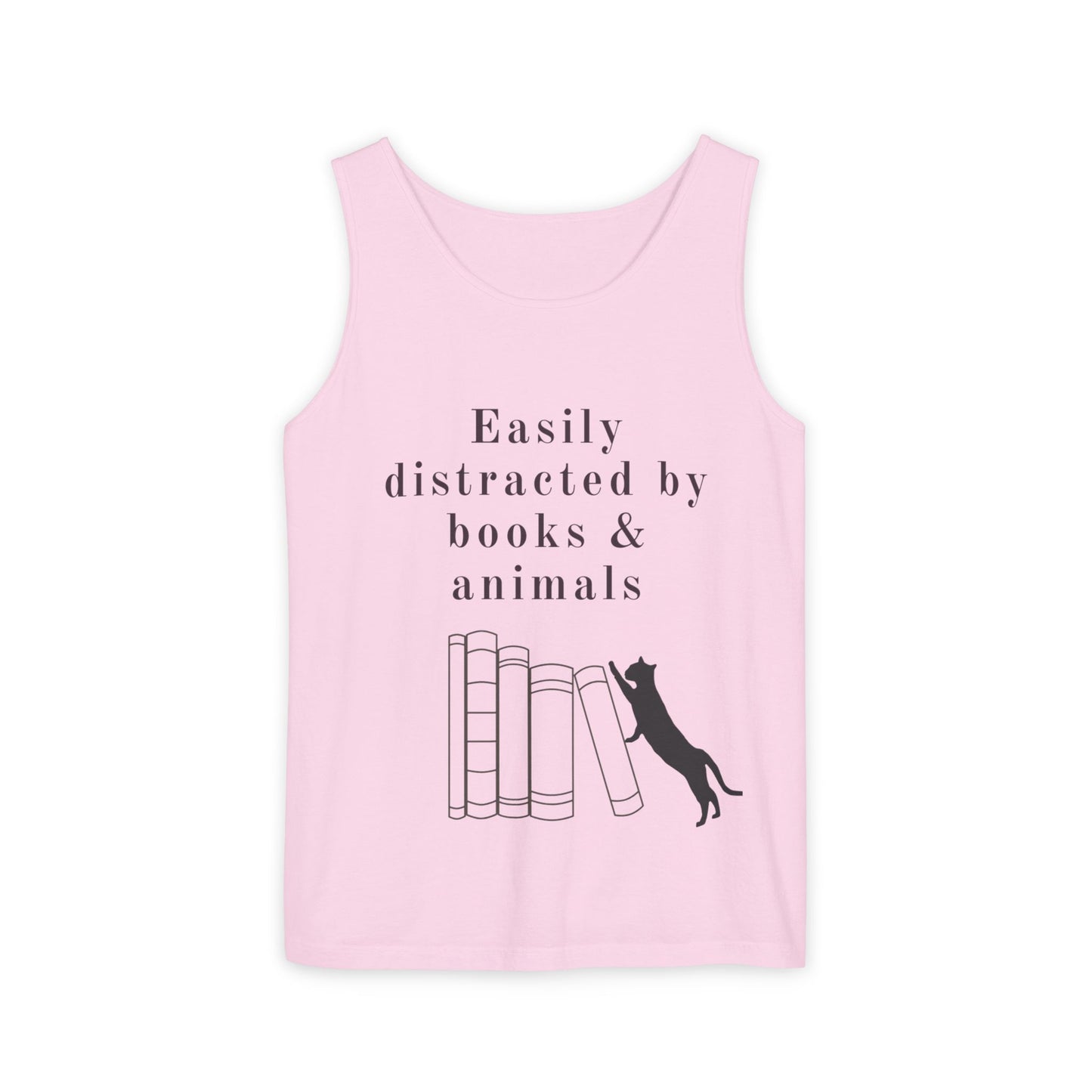 Easily Distracted by Books & Cats Tank Top