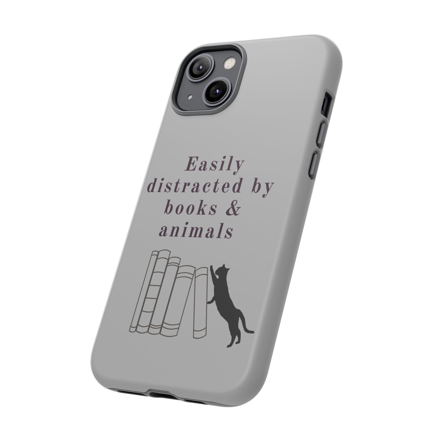 Easily Distracted by Books & Cats Phone Case