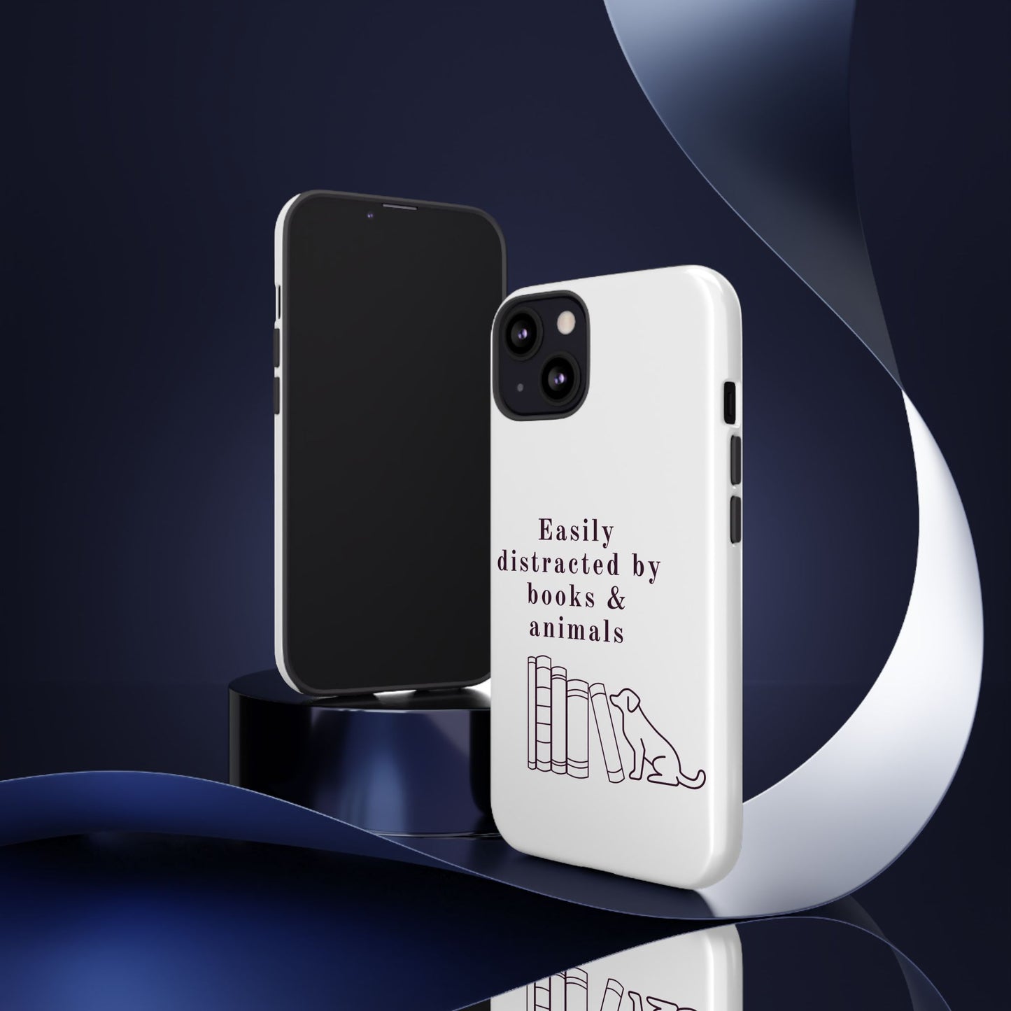 Easily Distracted by Books & Dogs Phone Case