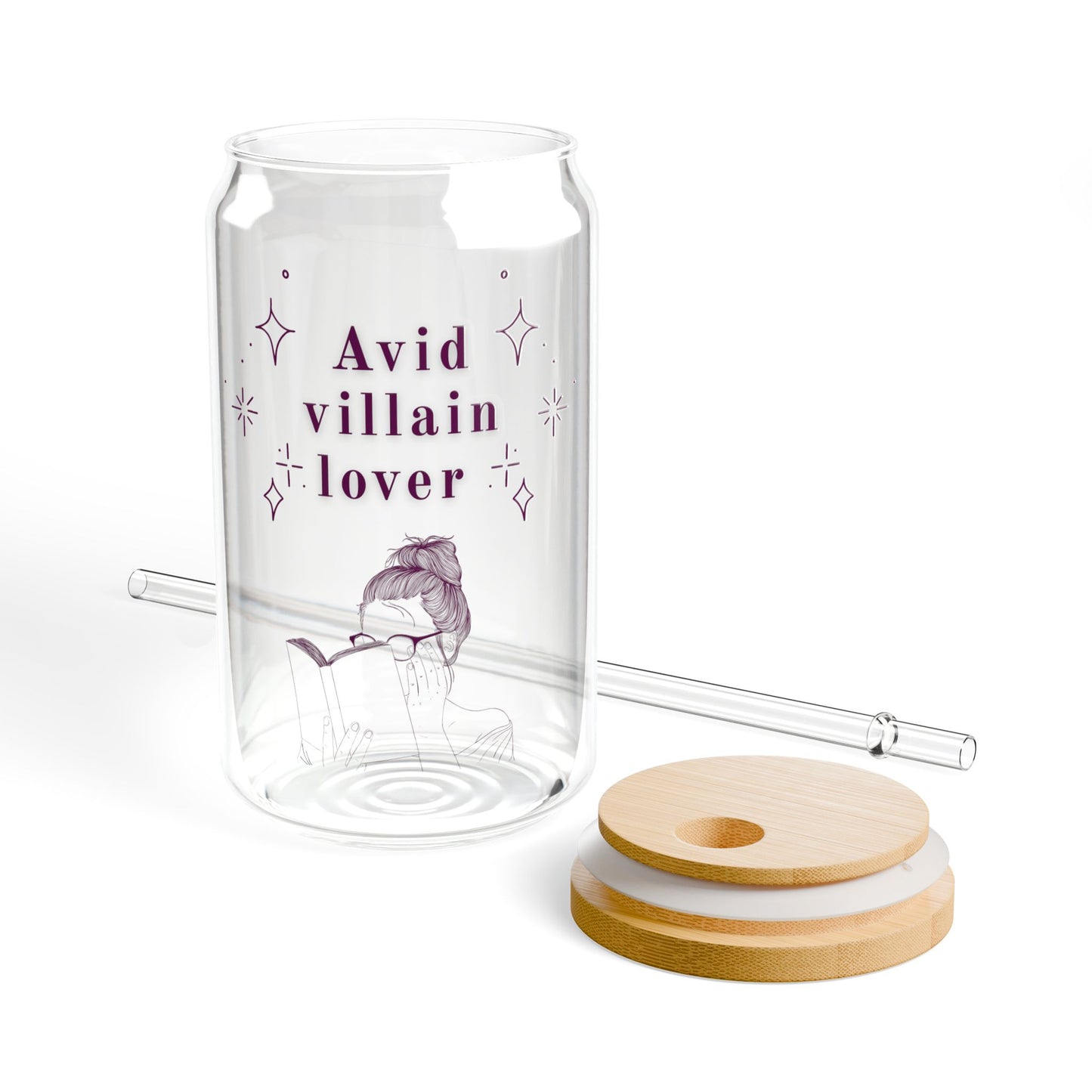 Avid Villain Lover Sipper Glass, 16oz